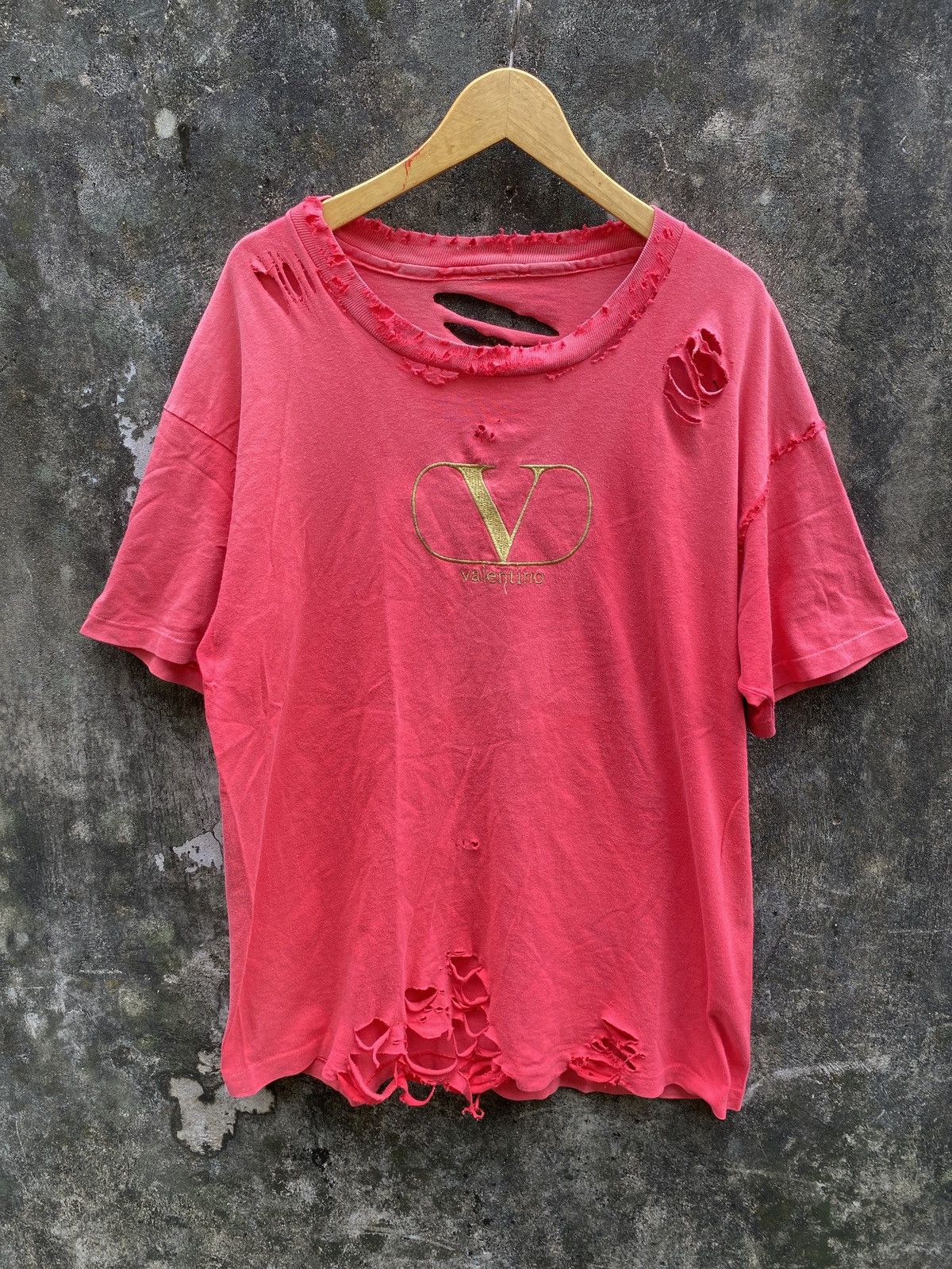Vintage Vintage 80’s Valentino Thrashed Faded Grunge ERD Style Size US XL / EU 56 / 4 - 1 Thumbnail