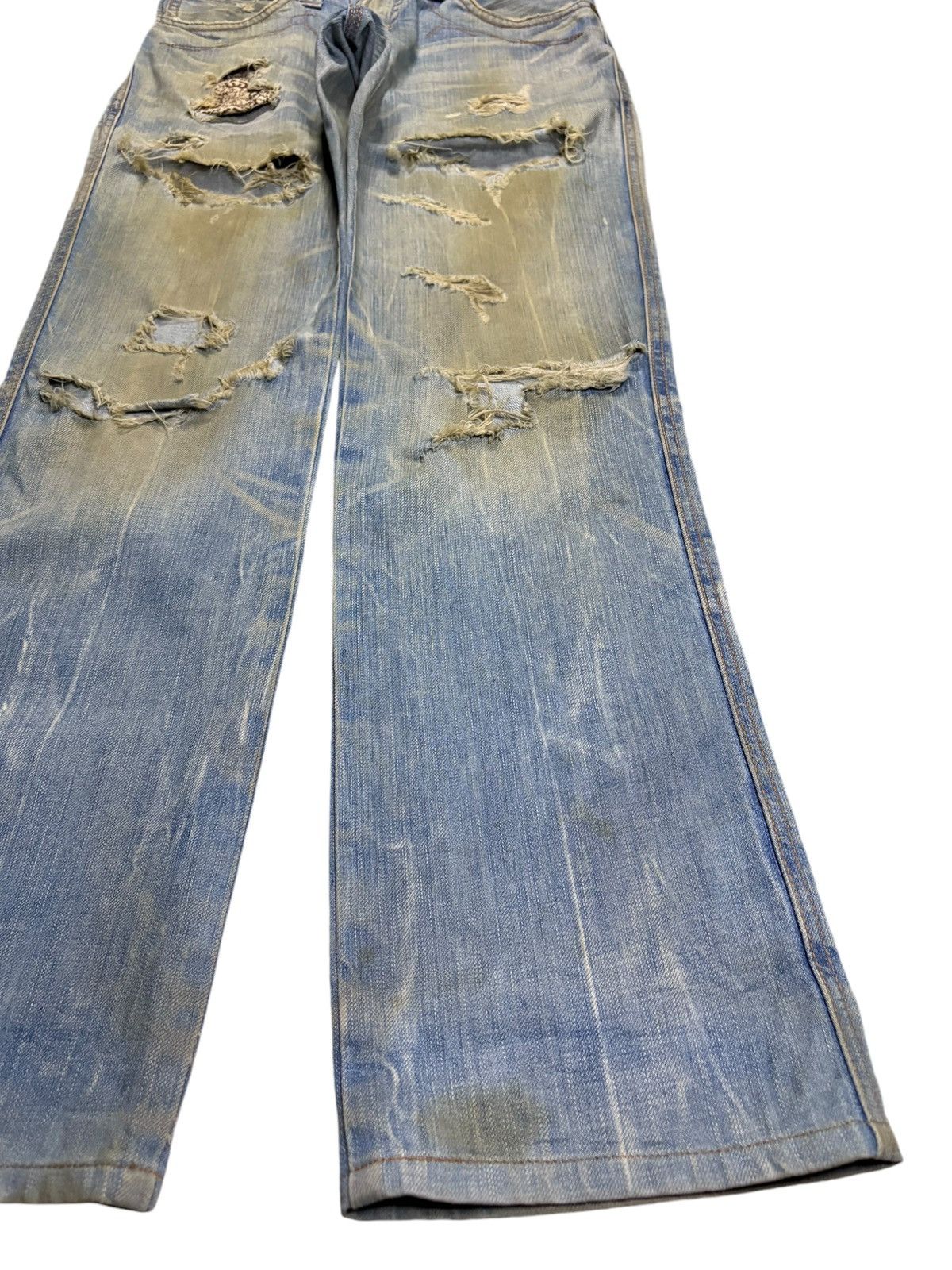 Edwin Vintage Japanese Edwin Mud Wash Distressed Loose Jeans Size US 28 / EU 44 - 7 Thumbnail