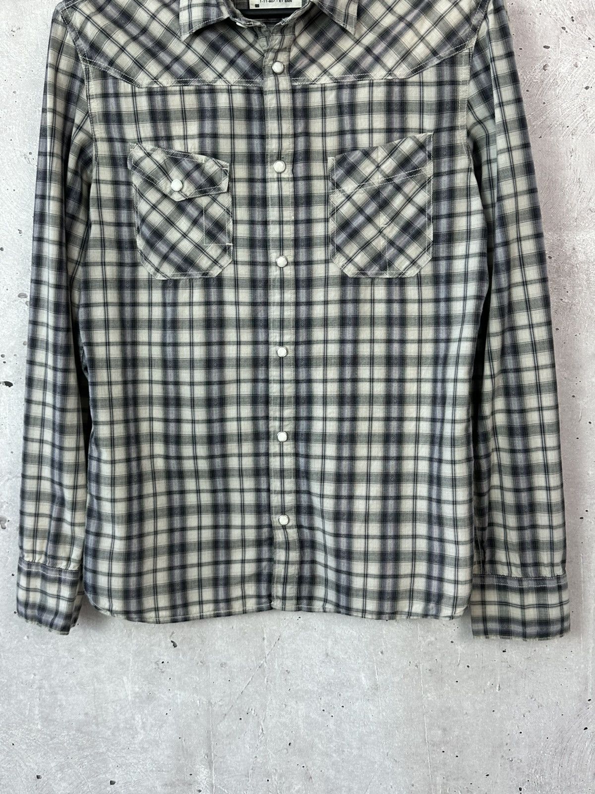 Allsaints × Vintage All Saints Parson Check Long Sleeve Cotton Men’s Shirt Size US L / EU 52-54 / 3 - 3 Thumbnail