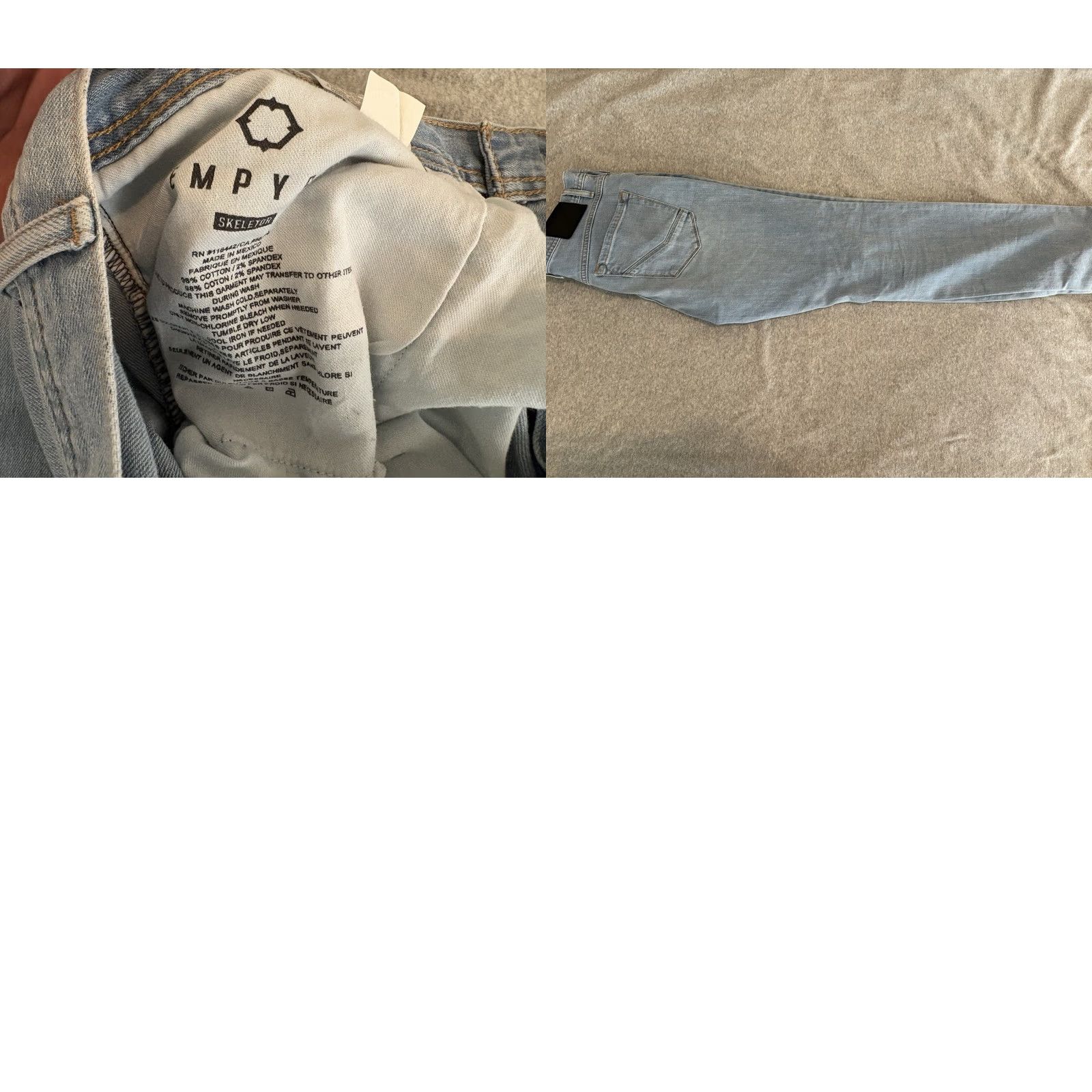 Empyre Empyre Jeans Mens 34x32 Denim Blue Cotton Blend Regular Straight Inseam 32 Jeans Size US 34 / EU 50 - 8 Thumbnail