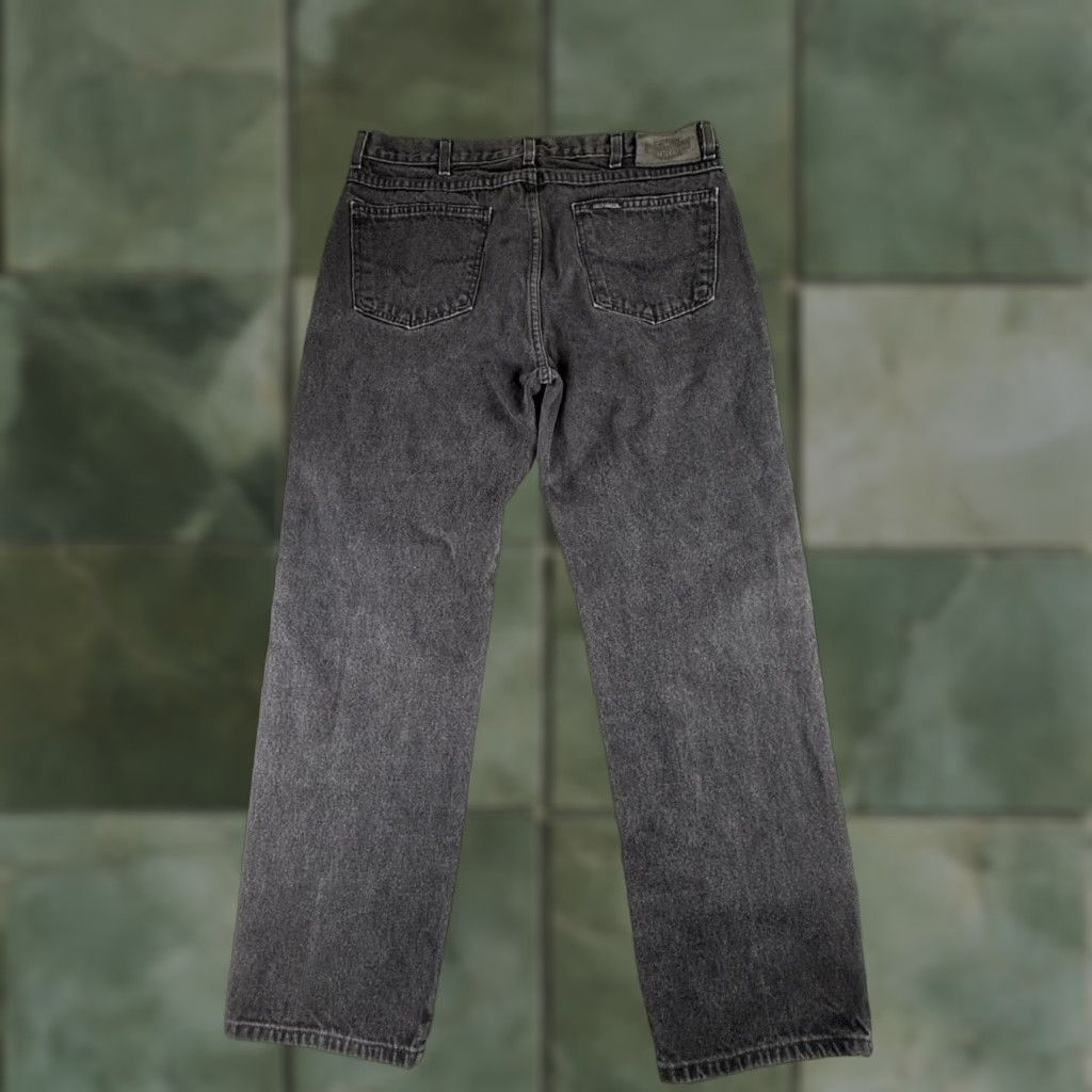 Harley Davidson Harley-Davidson Jeans Men Black 36 Regular 30 Inseam Biker Grunge Motorcycle Punk Rock Vintage Straight Jeans Mens Size US 36 / EU 52 - 1 Thumbnail