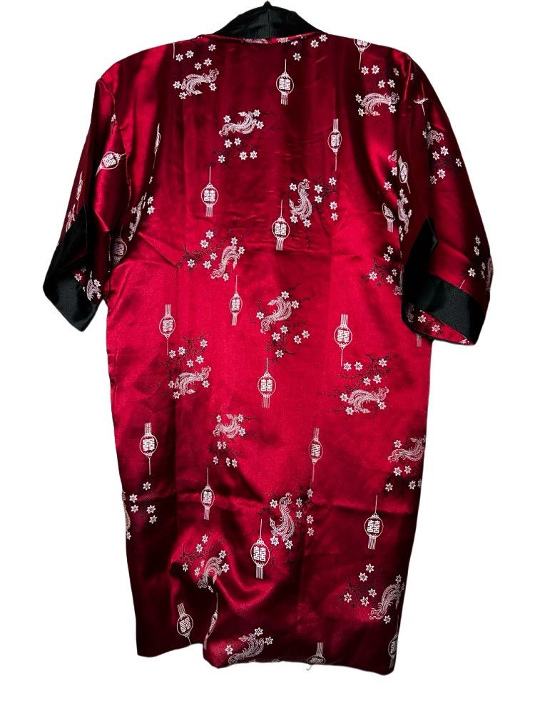 Vintage Vintage Oriental Double Sided Reversible Dragon Kimono Robe Size ONE SIZE - 2 Thumbnail