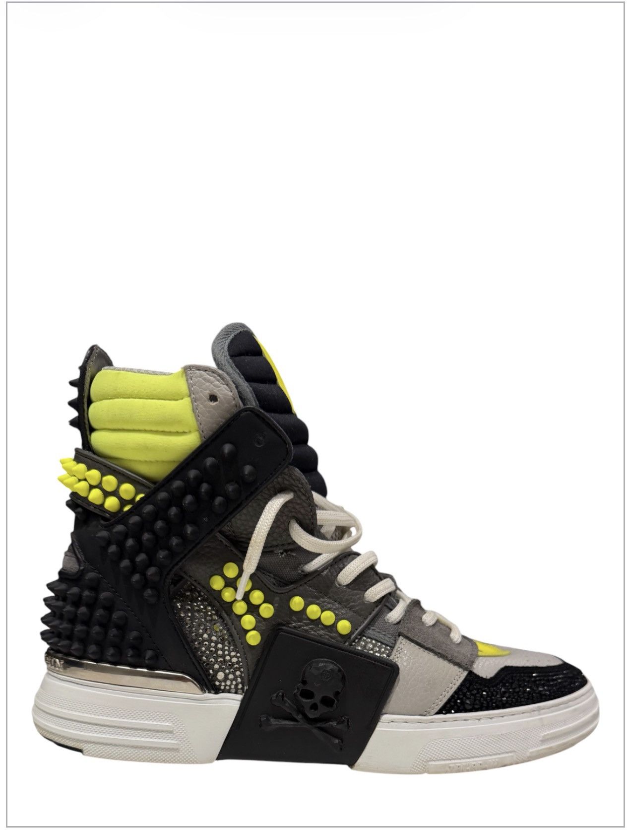 Philipp Plein Philipp Plein Phantom Kicks Studded Hi-Top Sneakers Size US 9 / EU 42 - 1 Thumbnail