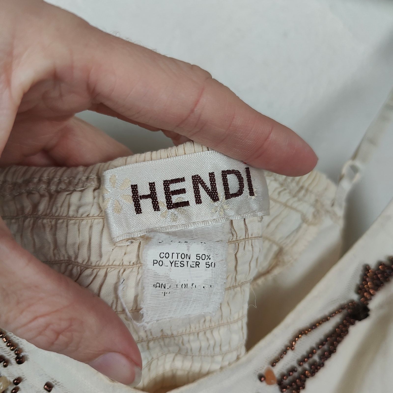 Other Vintage Y2K Hendi Babydoll Tank Top Womens Small Cream Size S / US 4 / IT 40 - 4 Thumbnail