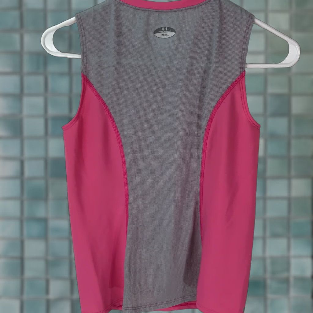 Under Armour Under Armour Womens Tank Top Sleeveless V Neck Pink Pullover Activewear Size M Shirt Womens Size M / US 6-8 / IT 42-44 - 1 Thumbnail