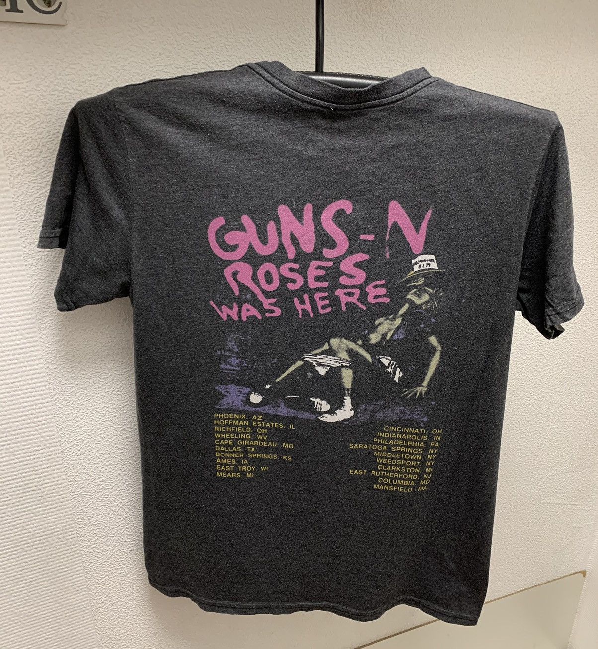 Band Tees Guns N Roses vintage 1987 t-shirt M-L was here band rock Size US M / EU 48-50 / 2 - 2 Thumbnail