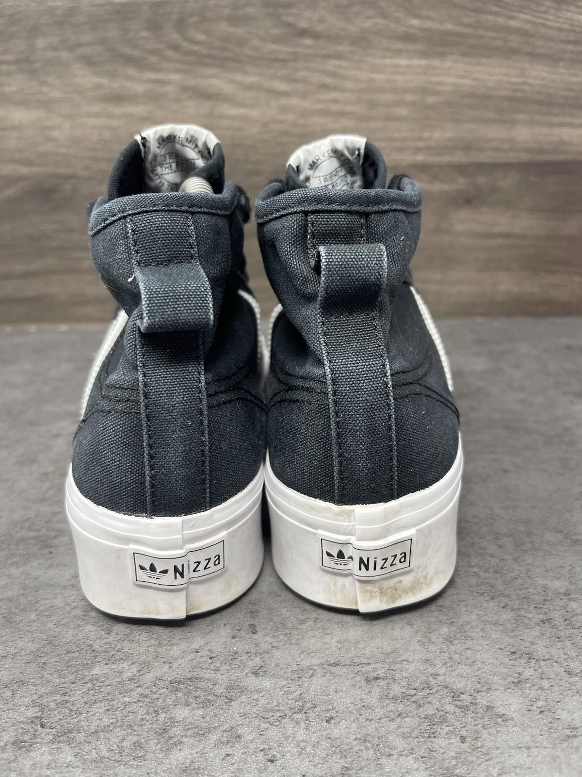 Adidas Adidas Nizza Mid Platform Sneakers Womens Size 7 Black White Size US 7 / IT 37 - 6 Thumbnail