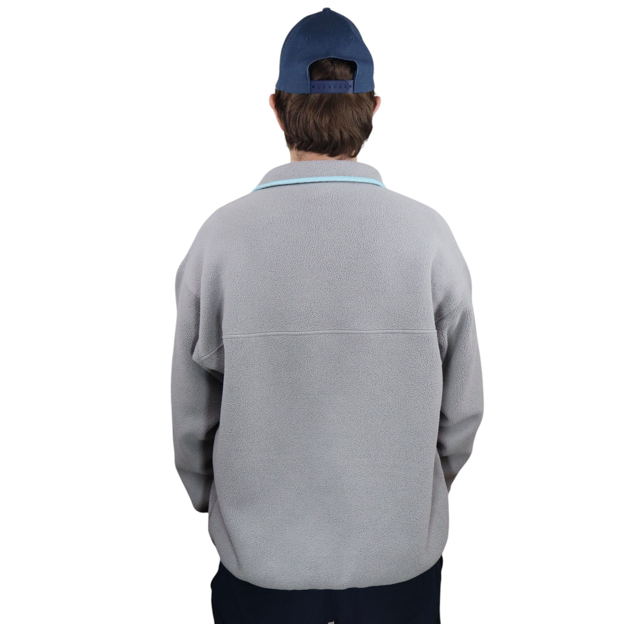 Patagonia × Vintage 90s Y2K Patagonia Pastel Light Gray Fleece Snap-T Pullover Size US L / EU 52-54 / 3 - 3 Thumbnail