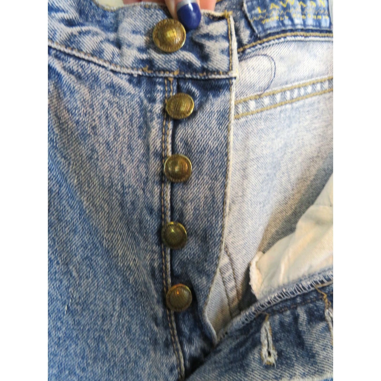 Vintage VINTAGE Lawman High waisted Mom jeans 1990s 5 buttons size 7 Blue Denim Women's? Size 28" / US 6 / IT 42 - 4 Thumbnail