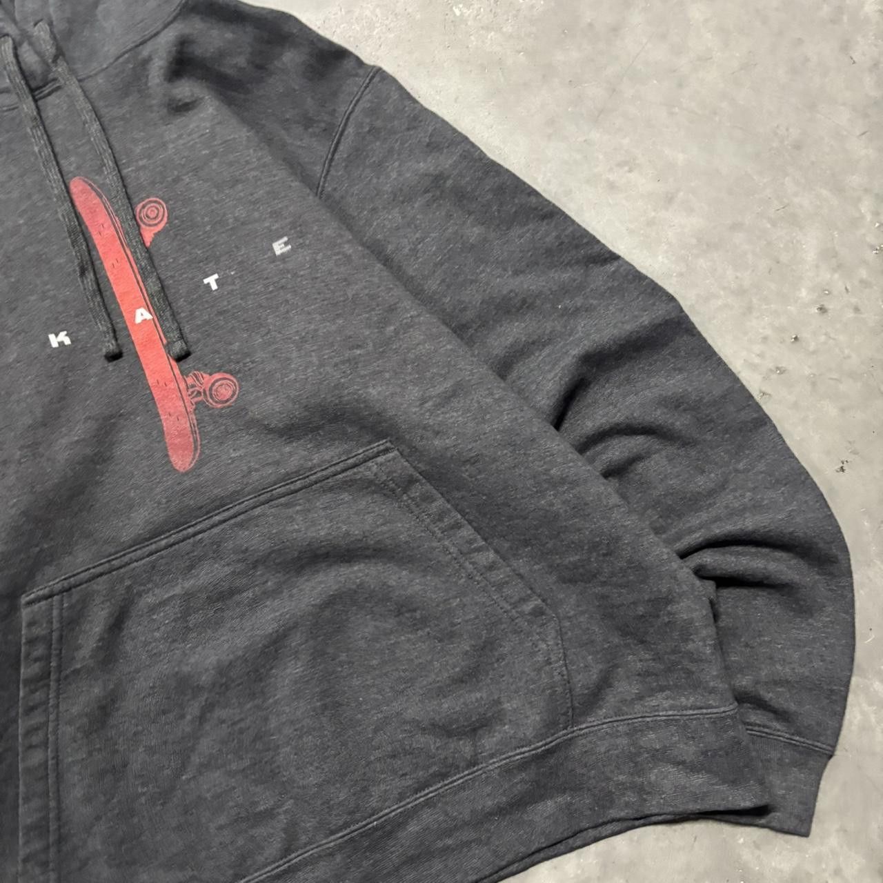 Japanese Brand × Vintage Crazy Vintage Y2K/2000s Grey Skate Streetwear Skater Hoodie! Size US M / EU 48-50 / 2 - 4 Thumbnail
