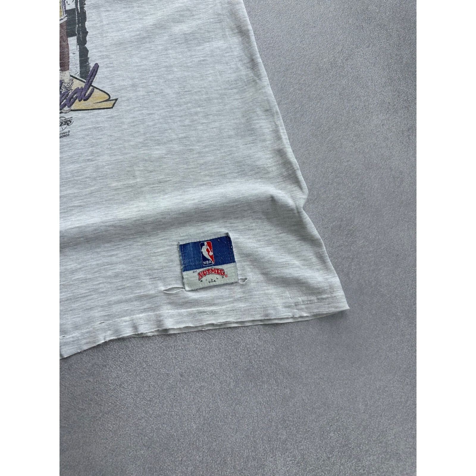 Nutmeg VTG Nutmeg Shaquille O Neal LA Lakers 90s Rare NBA Basketbal Size US XL / EU 56 / 4 - 5 Thumbnail