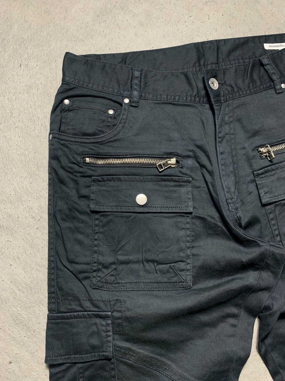 semanticdesign Semantic Design Multi Pockets Cargo Pant in Black Size US 31 - 4 Thumbnail