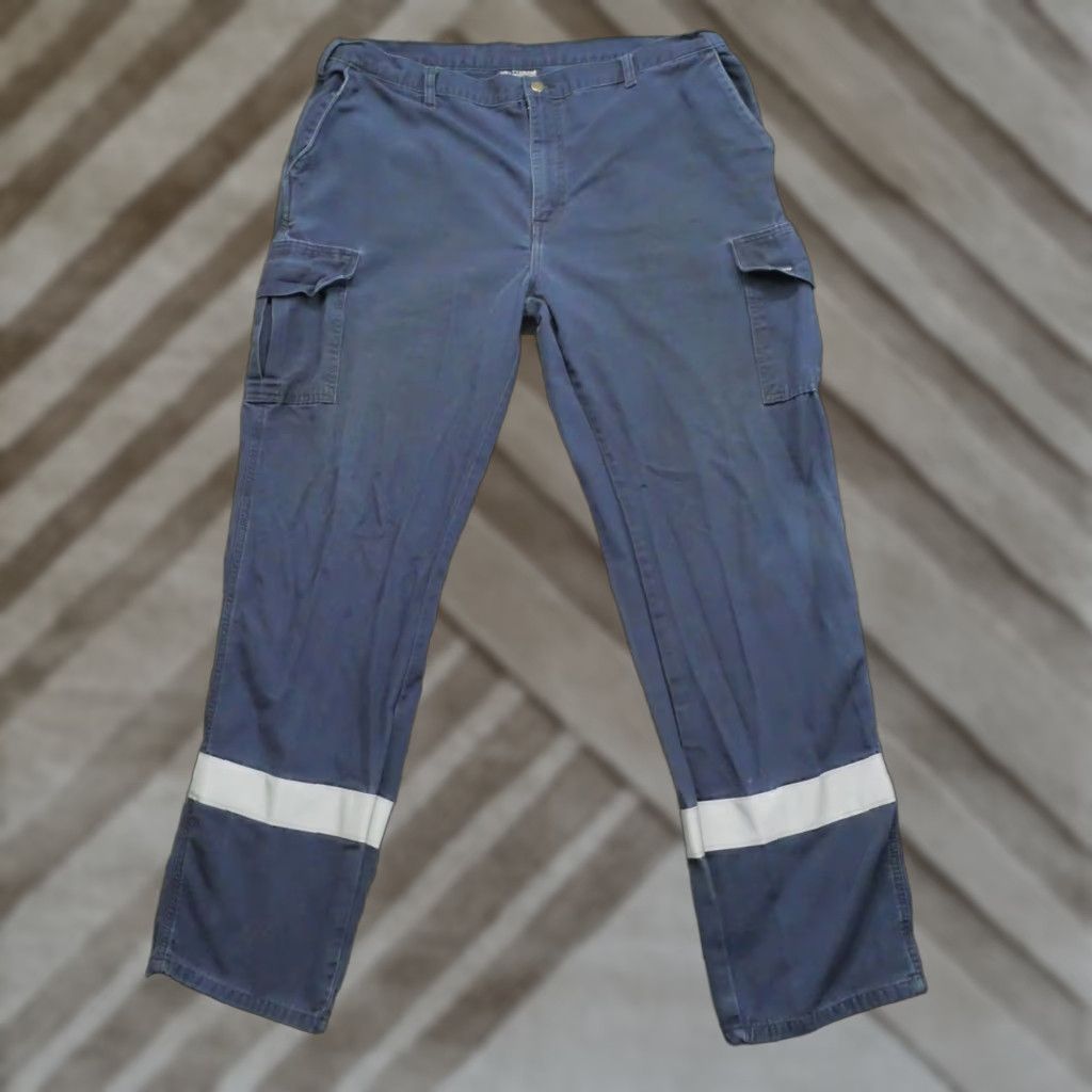 Vintage Tyndale Pants Mens 42x34 Blue Cargo Cat 2 Flame Resistant Reflective Size US 42 / EU 58 - 1 Thumbnail