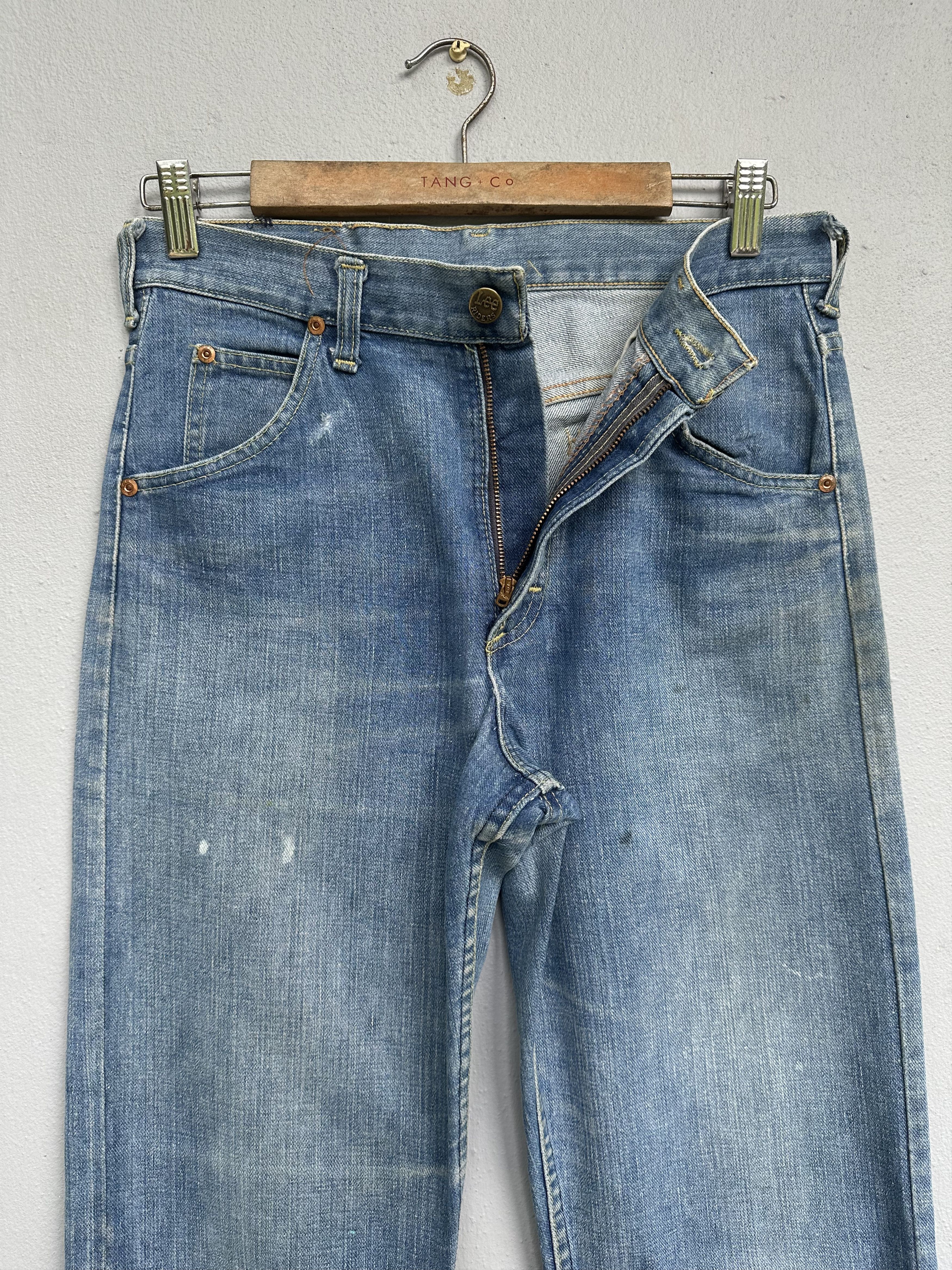 Lee Rare Vtg Distressed Lee Riders 70s Talon 42 Flare Denim Jean Size US 30 / EU 46 - 10 Thumbnail