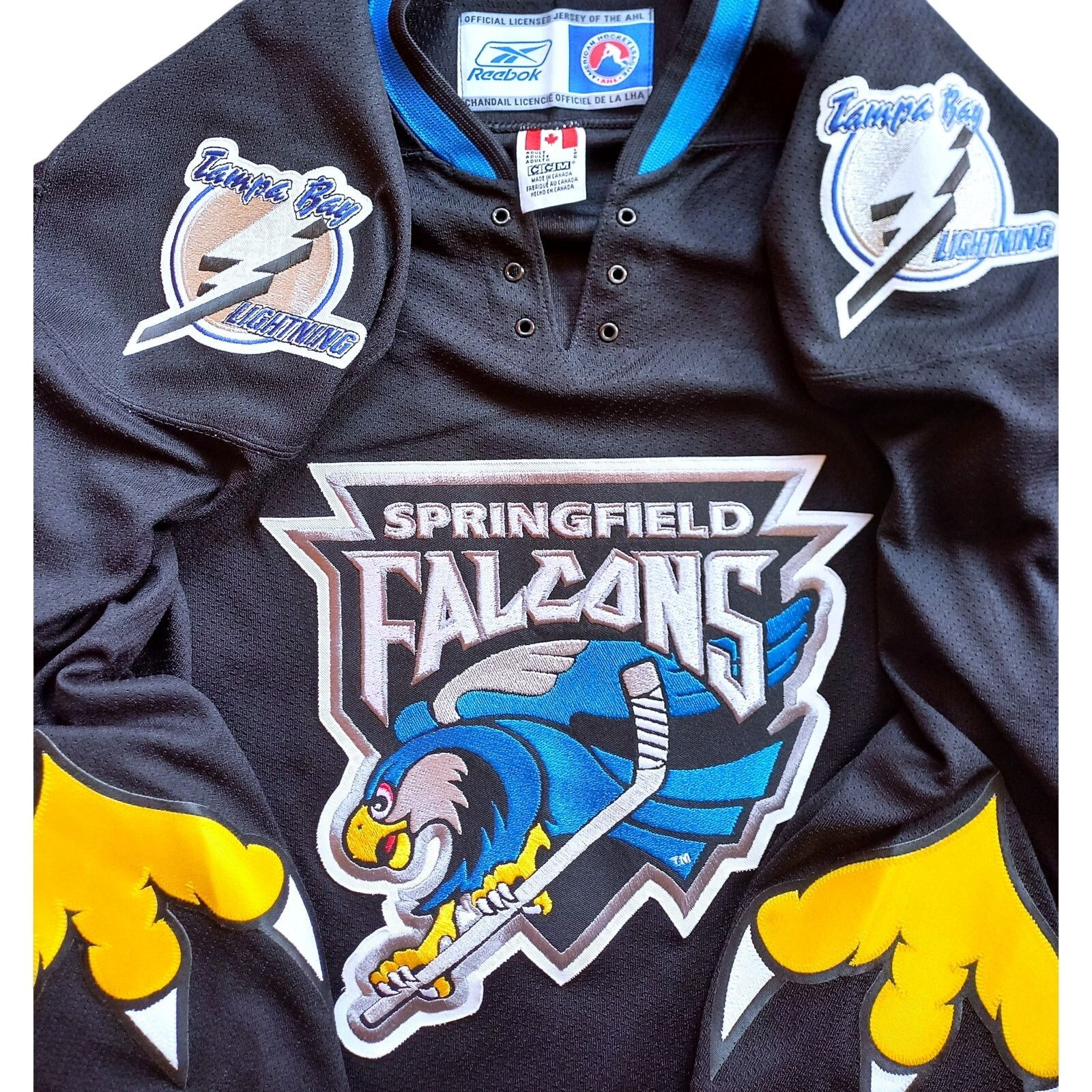 Ccm × NHL Springfield Falcons 2000s Rbk CCM jersey CLAW AHL hockey vtg Size US L / EU 52-54 / 3 - 1 Thumbnail