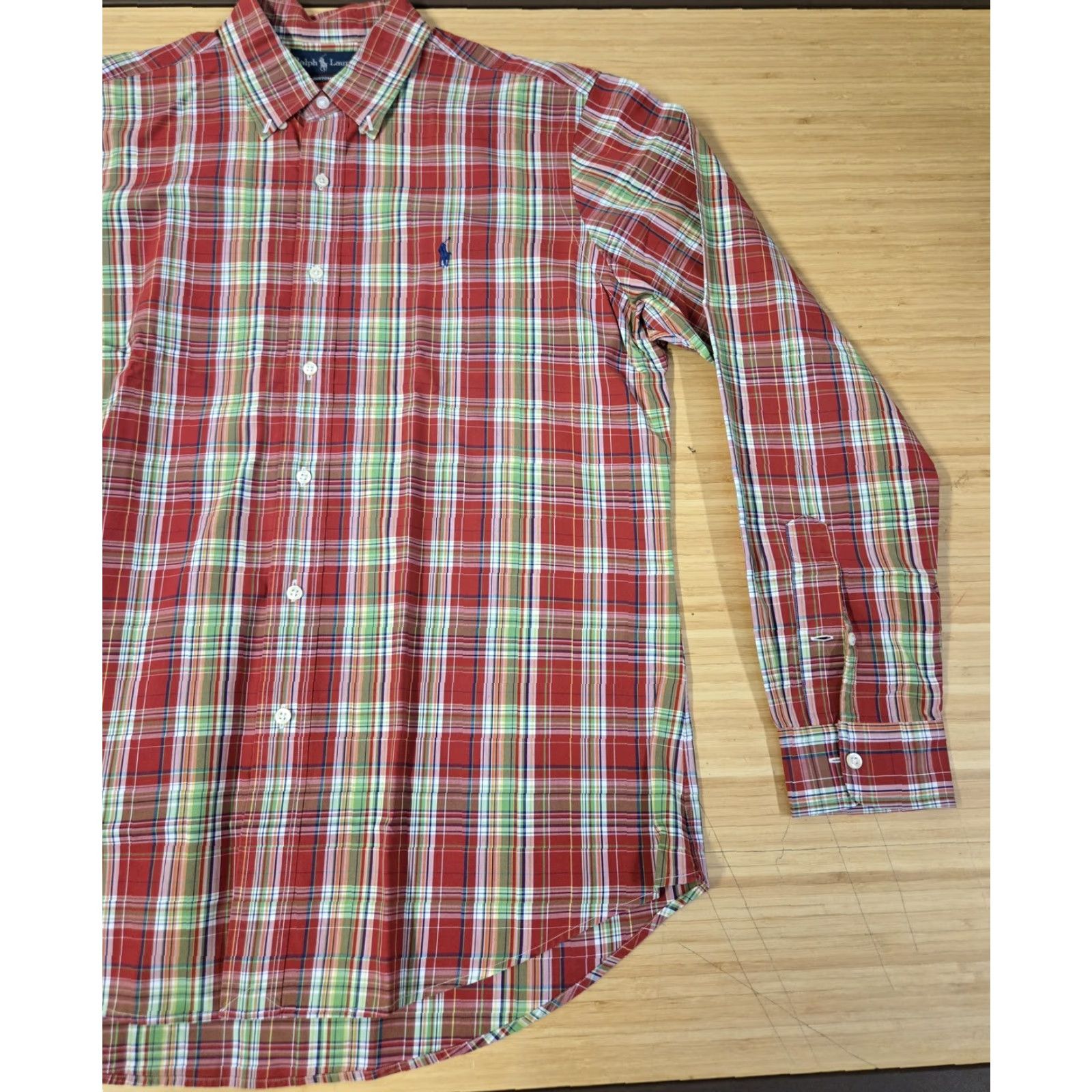 Ralph Lauren Ralph Lauren Shirt Mens Large Red Plaid Custom Fit Button-Down Long Sleeve Preppy Shirt Size US L / EU 52-54 / 3 - 2 Thumbnail
