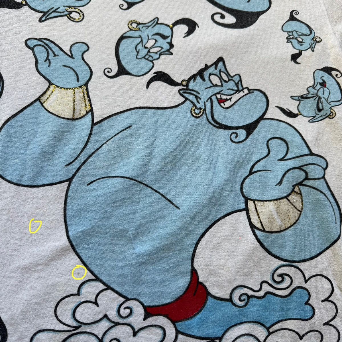 Disney × Vintage Vintage 80’s - 90’s Aladdin The Genie AOP Graphic T-shirt Size US S / EU 44-46 / 1 - 9 Thumbnail