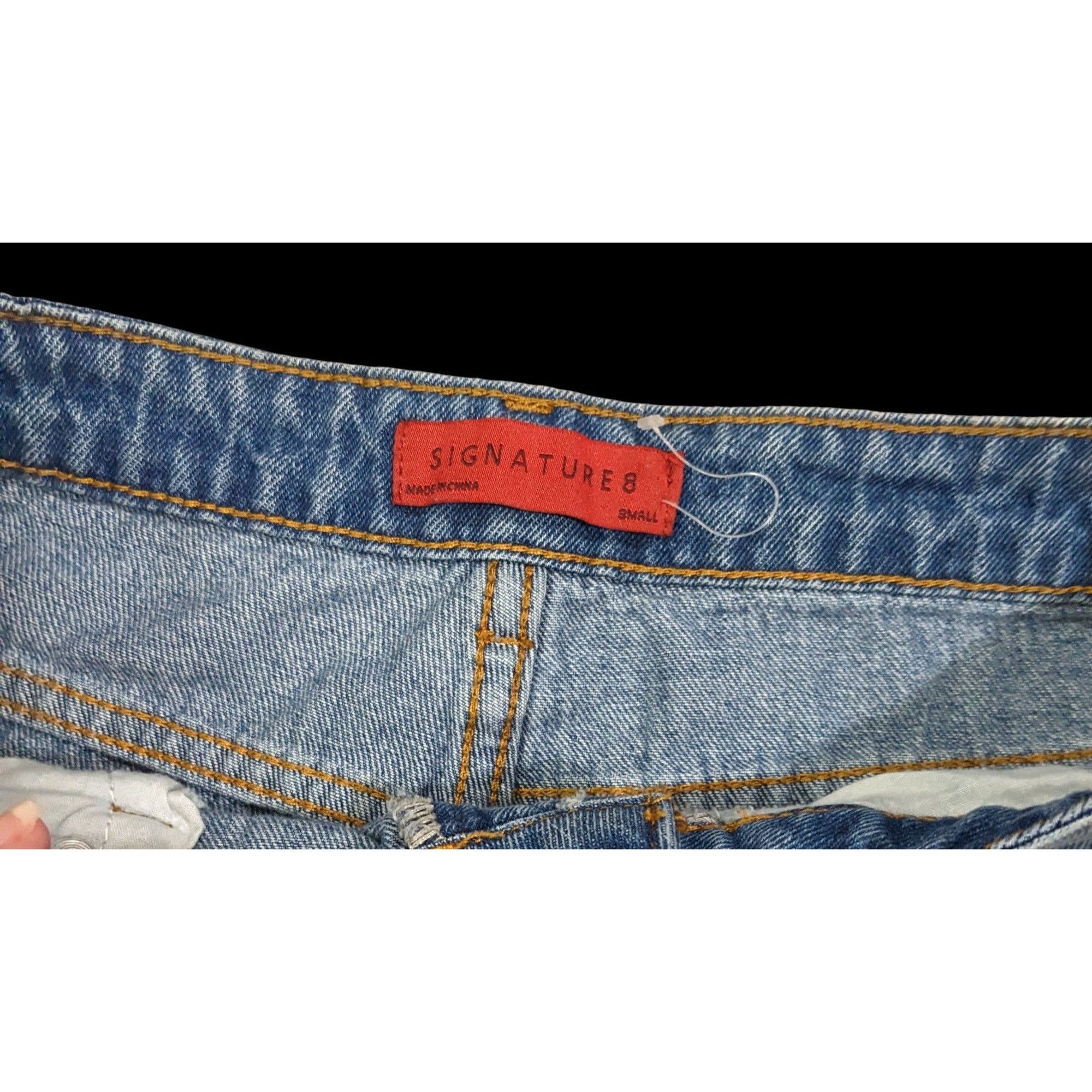 Other Distressed High Rise Four Button Denim Shorts by Signature 8 Size 28" / US 6 / IT 42 - 3 Thumbnail