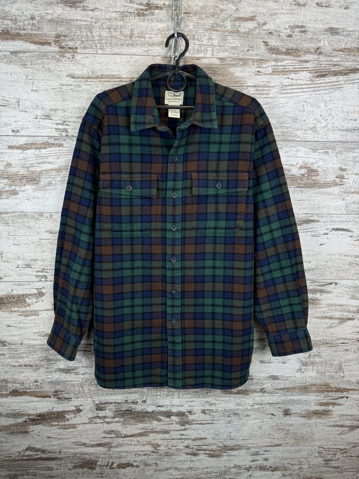 L.L. Bean × Vintage Mens Vintage L.L.Bean Overshirt flannel shirts button up Size US M / EU 48-50 / 2 - 3 Thumbnail