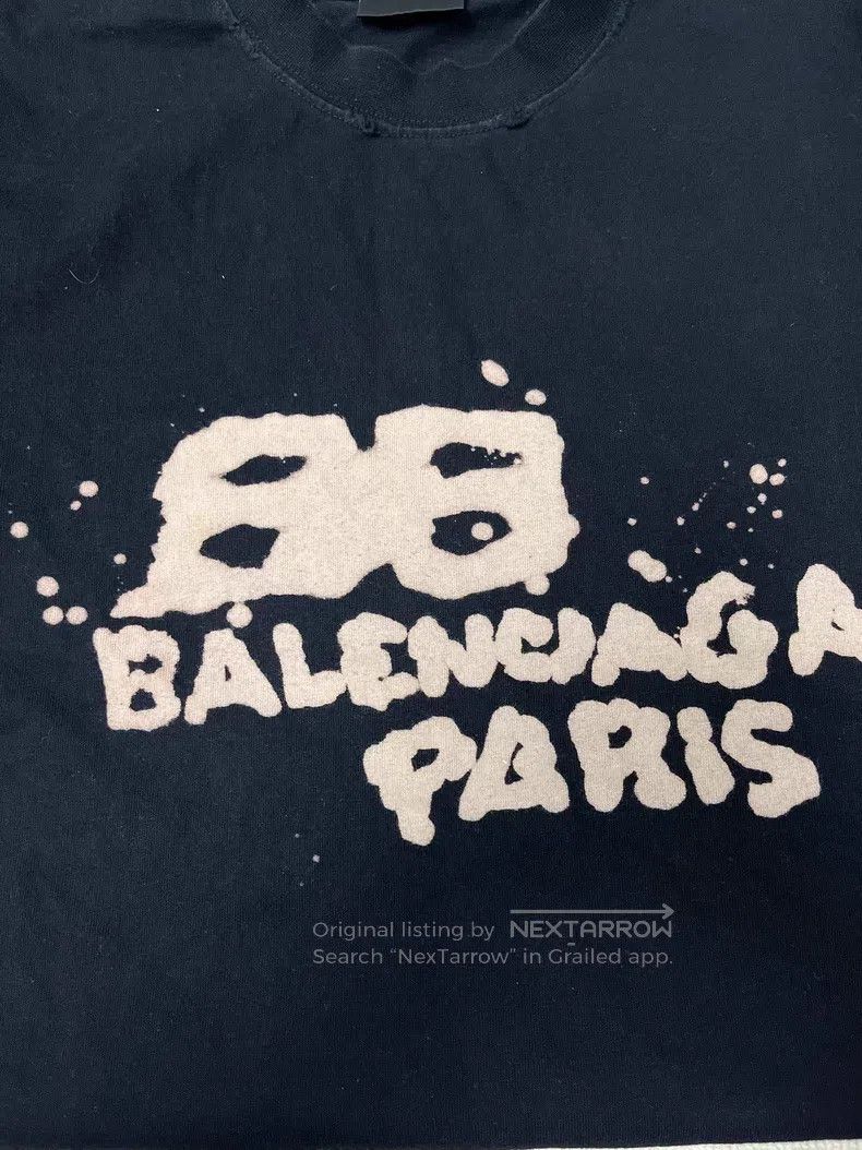 Balenciaga Balenciaga Letter Printed Crew Neck Short Sleeve T-Shirt Size US XS / EU 42 / 0 - 3 Thumbnail