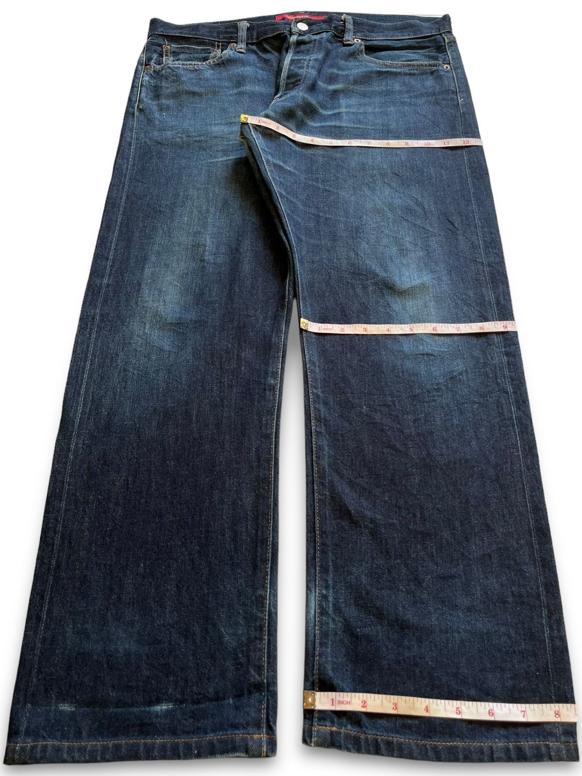 Uniqlo Vintage Japanese Uniqlo Selvedge Button Fly Loose Jeans Size US 37 - 13 Thumbnail