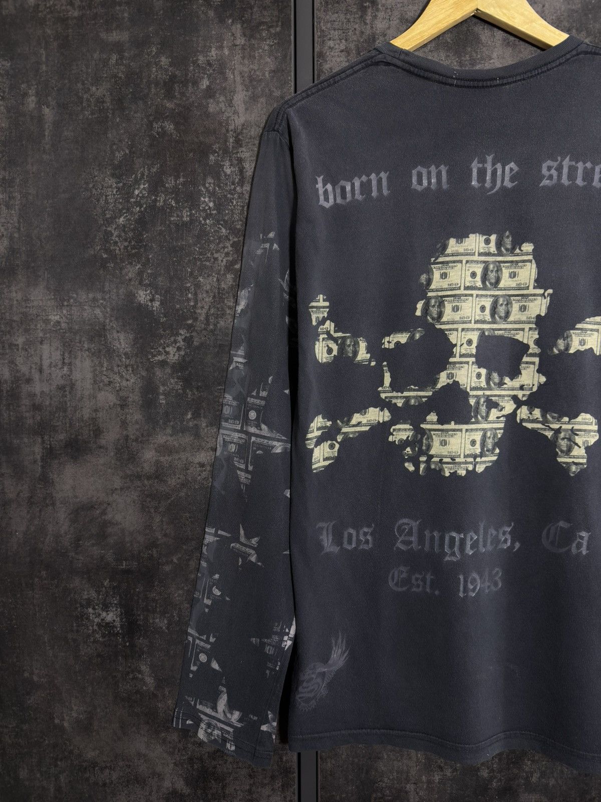 Christian Audigier Sick Vintage Smet Christian Audigier Money Skull Longsleeve Size US M / EU 48-50 / 2 - 9 Thumbnail