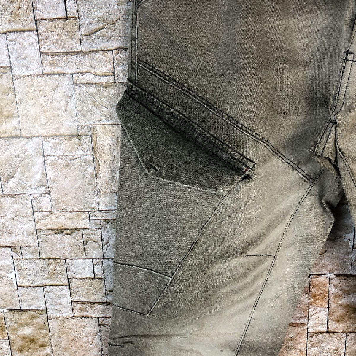 Faded Glory × Japanese Brand Genba Grey faded tactical Cargo Multipocket Pants #A1148 Size US 32 / EU 48 - 9 Thumbnail