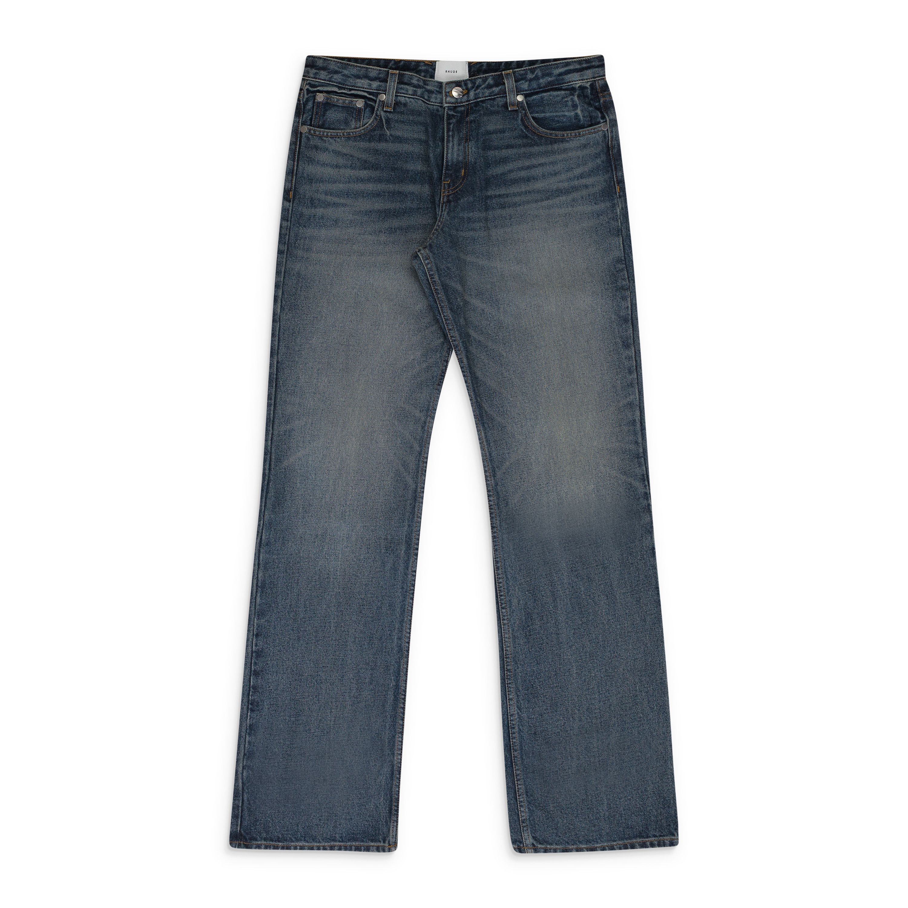Rhude Rhude INDIGO LOW-WAIST FLARE DENIM BOOTCUT JEANS SIZE 27 Size 27" / US 4 / IT 40 - 1 Thumbnail