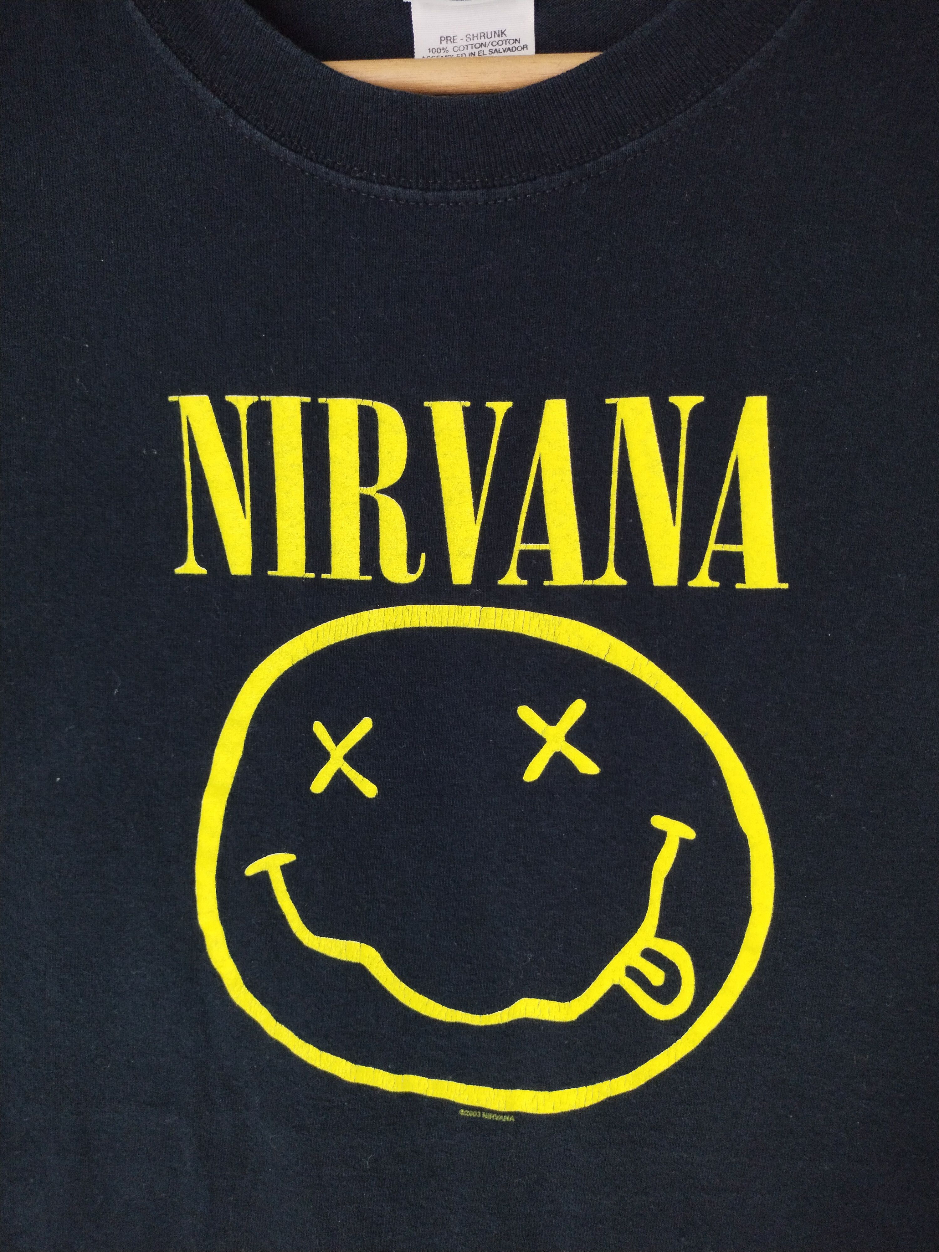 Band Tees ULTRA RARE Vintage 03's Nirvana Smiley Graphic T-Shirt Size US M / EU 48-50 / 2 - 3 Thumbnail