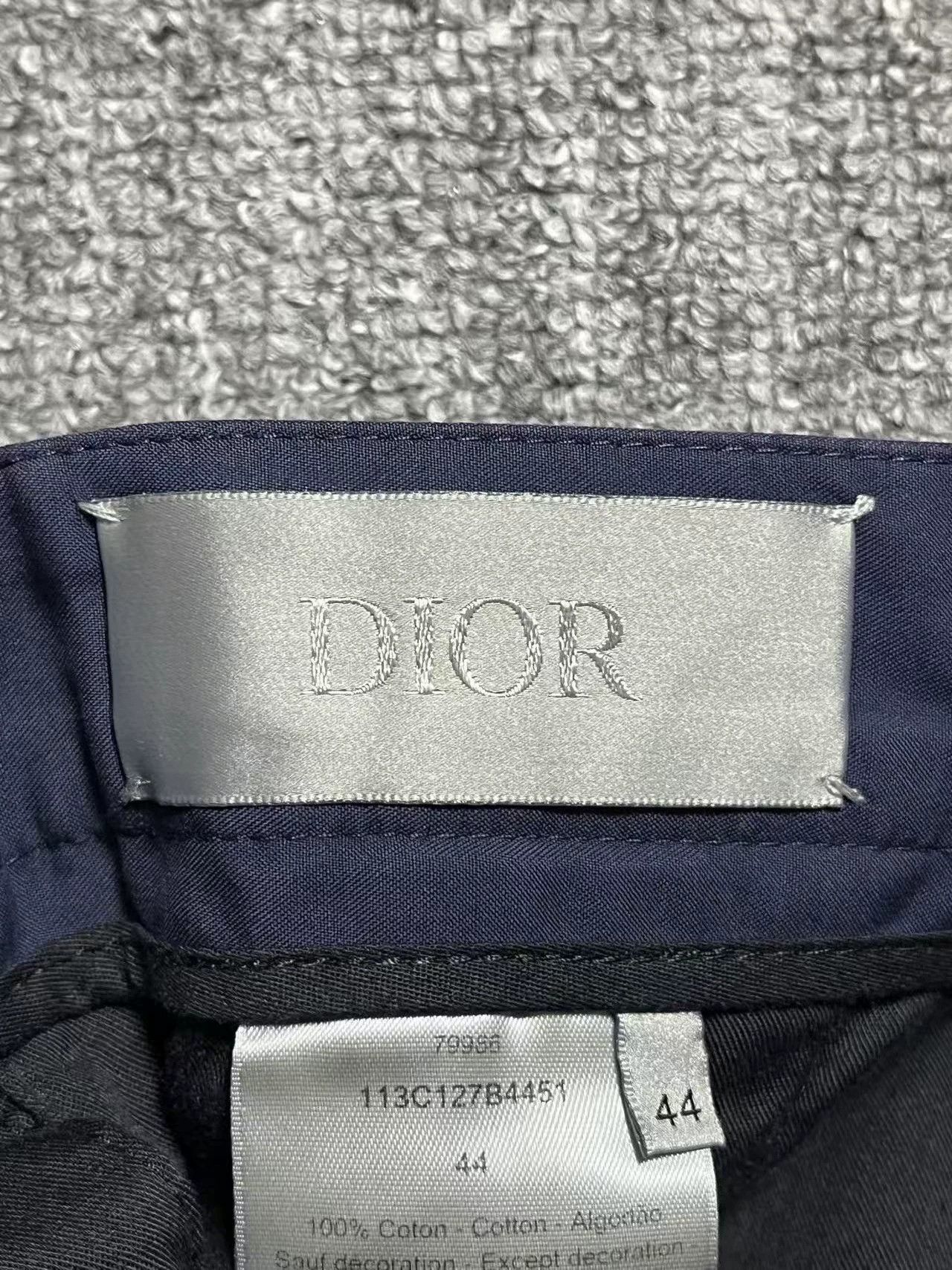 Dior Dior Men's 23FW Straight Cuffed CD Embroidered Navy Pants 44 Size US 29 - 6 Thumbnail