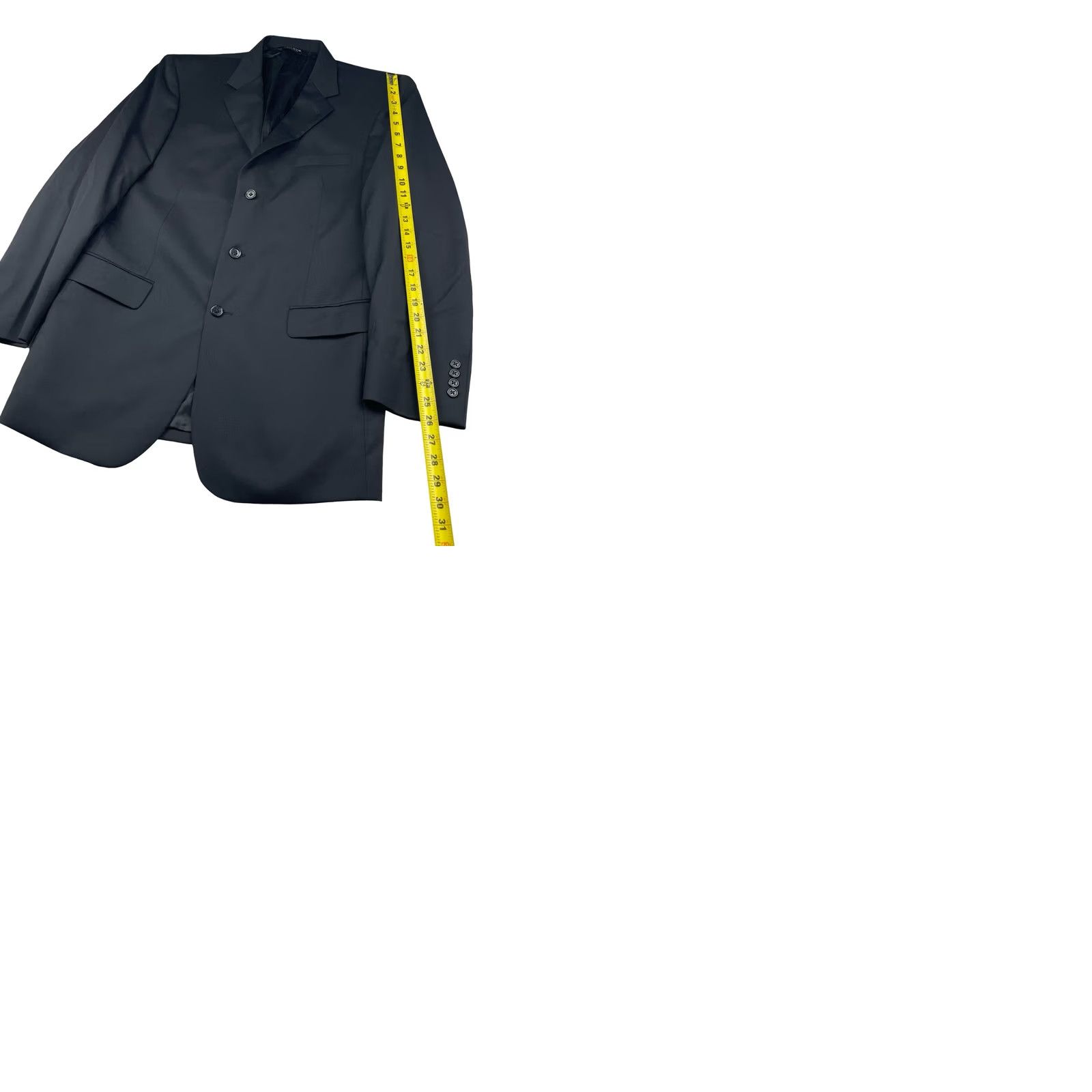 Jos. A. Bank Jos. A. Bank Men’s Blazer Jacket 100% Wool Black 42L Long 3-Button Notch Lapel Single-Vented Dry Clean Only MensN/A Size 42R - 9 Thumbnail