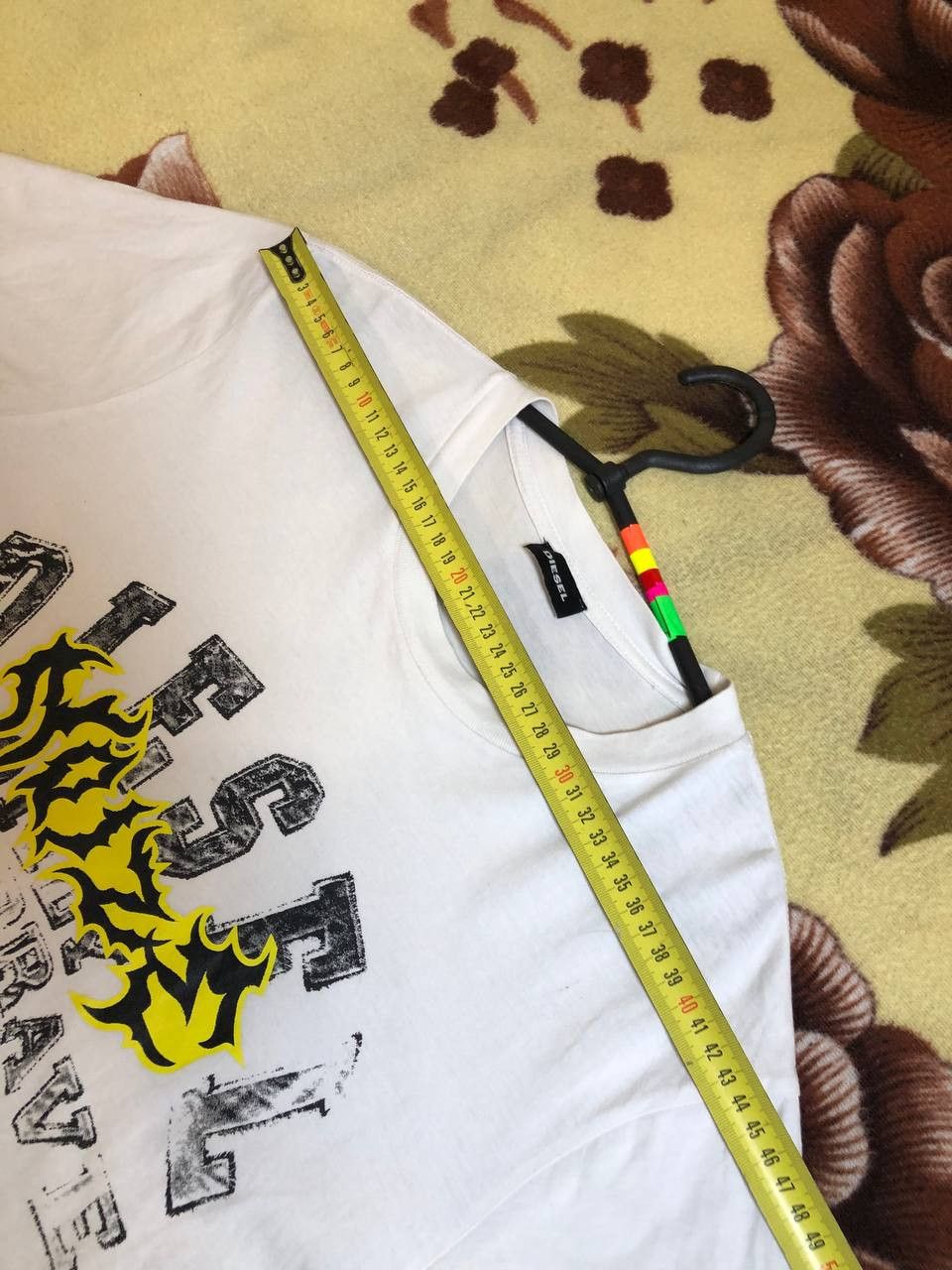 Diesel Diesel Men's White Graphic Print Short Sleeve T-Shirt Cotton Size US L / EU 52-54 / 3 - 11 Thumbnail