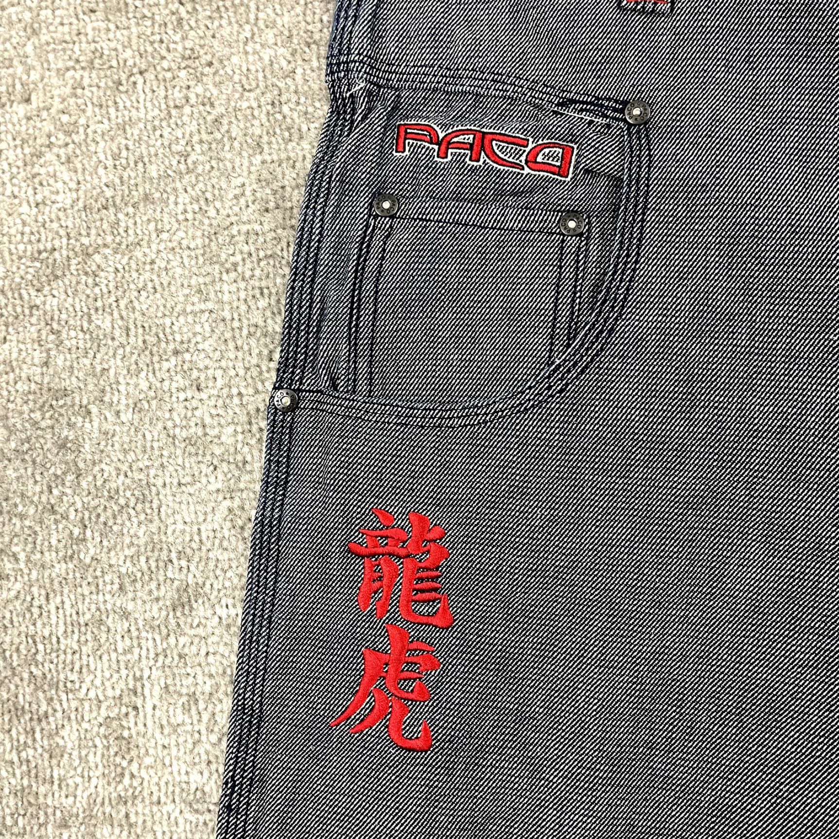 Vintage VINTAGE PACO Jeans Mens 34 x 31 Hip Hop Wide Skater Dragon Tiger Embroidered Y2K Jeans Mens Blue 90s Hip Hop Retro Size US 34 / EU 50 - 5 Thumbnail