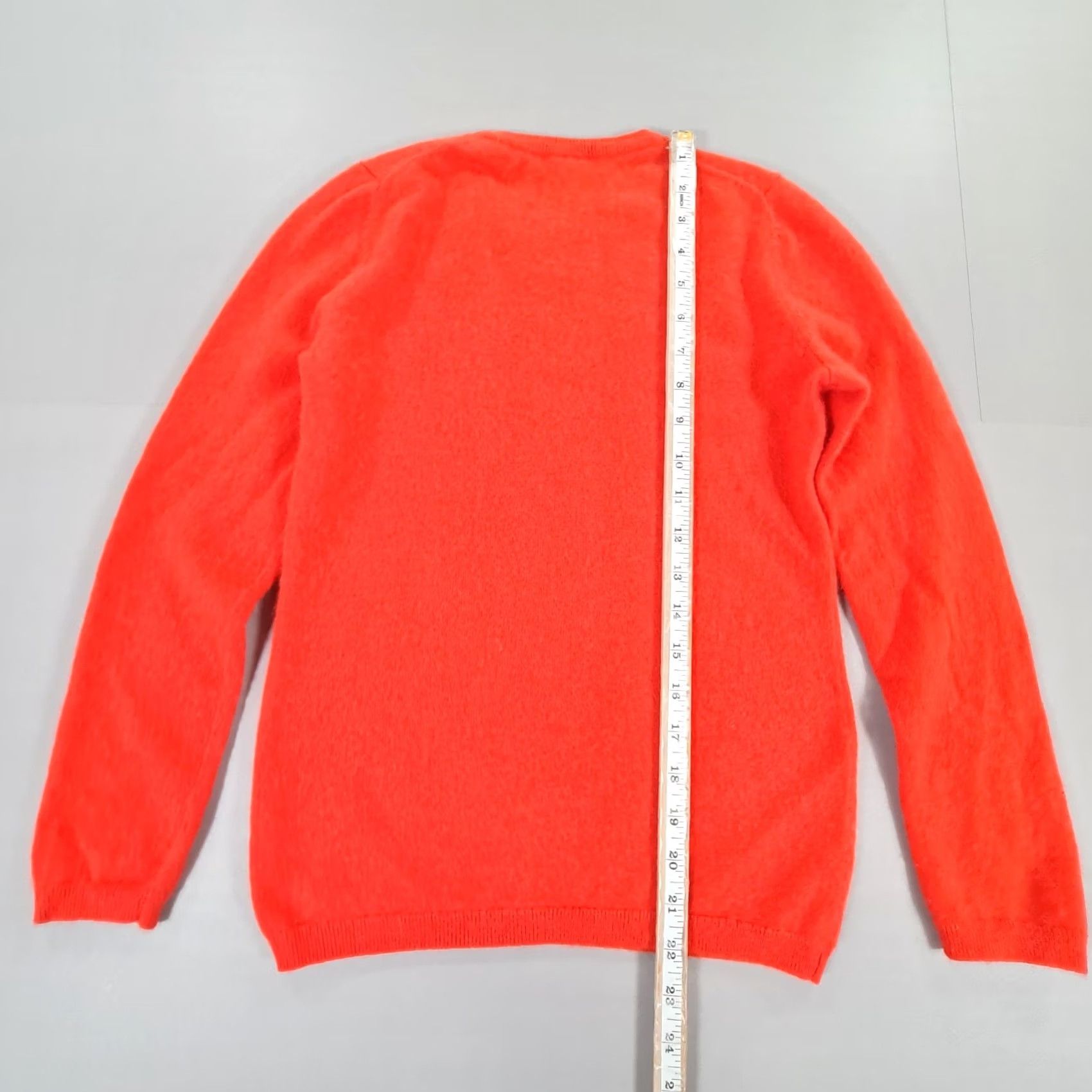 Vintage John Lewis Jumper 10 UK Coral Red 100% Cashmere Knit Pullover Womens Size L / US 10 / IT 46 - 4 Thumbnail