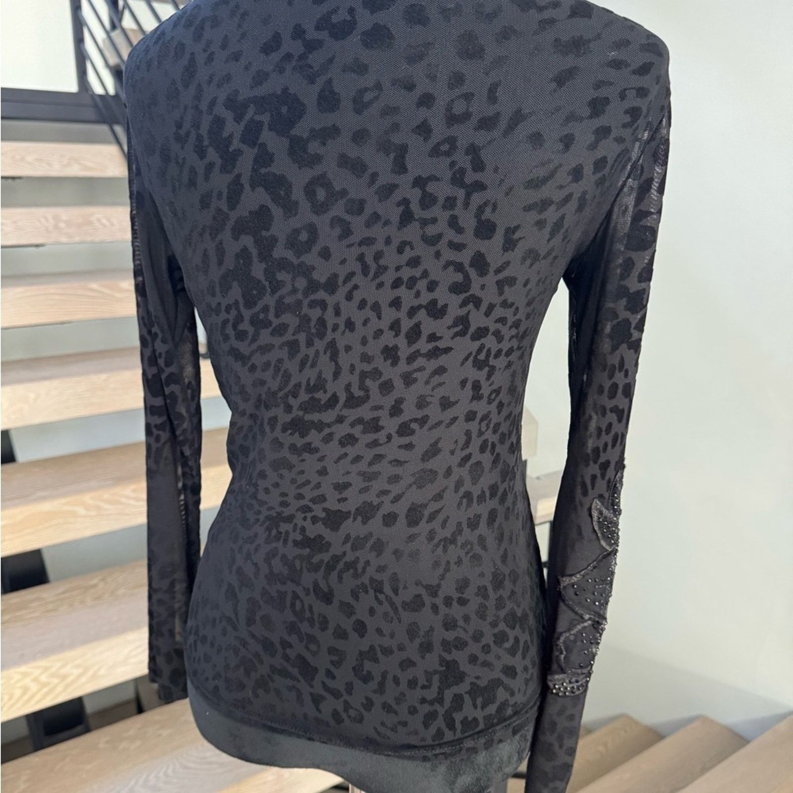 Other Elegant Black Leopard Print Women's Top size S Size XS / US 0-2 / IT 36-38 - 3 Thumbnail