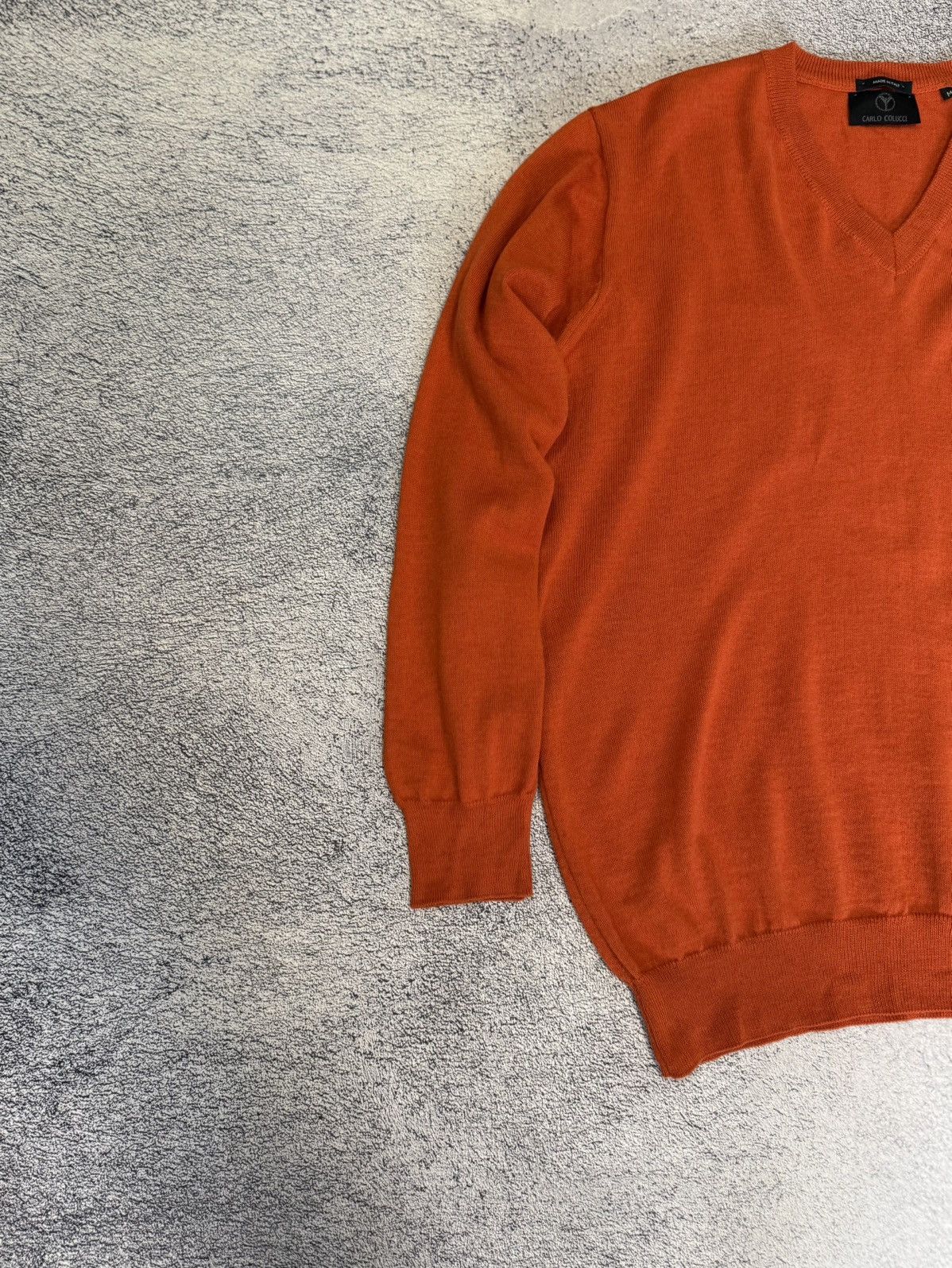 Carlo Colucci Carlo Colucci Wool Sweater V Neck Italy Knit Pullover M Men Size US M / EU 48-50 / 2 - 5 Thumbnail