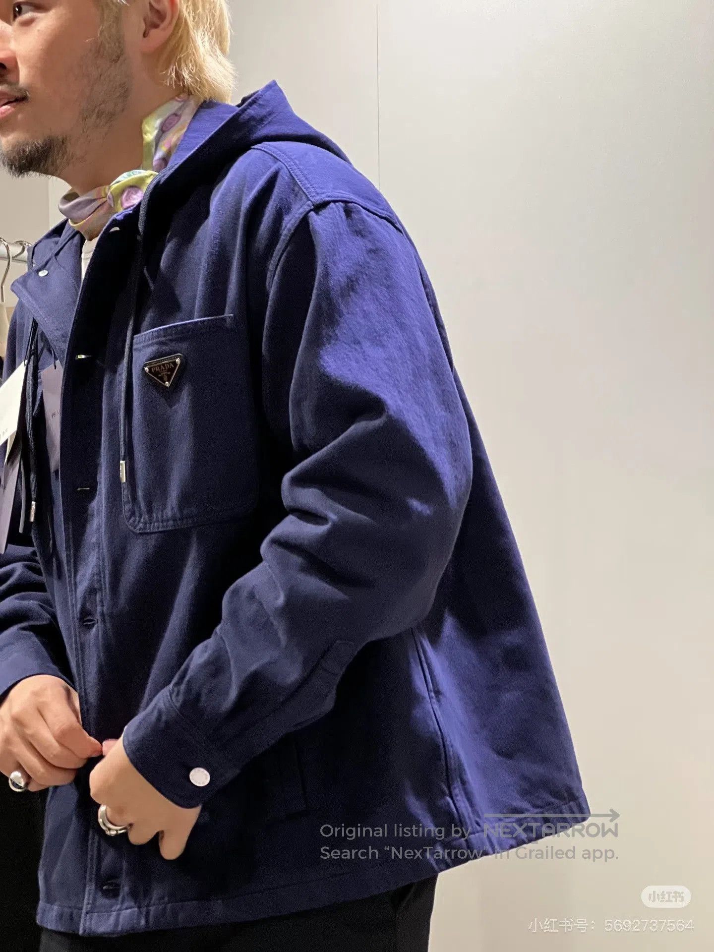 Prada Prada Deep Blue Utility Hooded Jacket. Size US M / EU 48-50 / 2 - 8 Thumbnail
