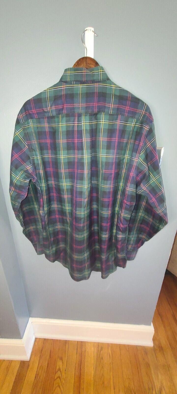 Brooks Brothers Brooks Brothers Men's Dress Shirt Size Medium Green Check Size 38R - 8 Thumbnail