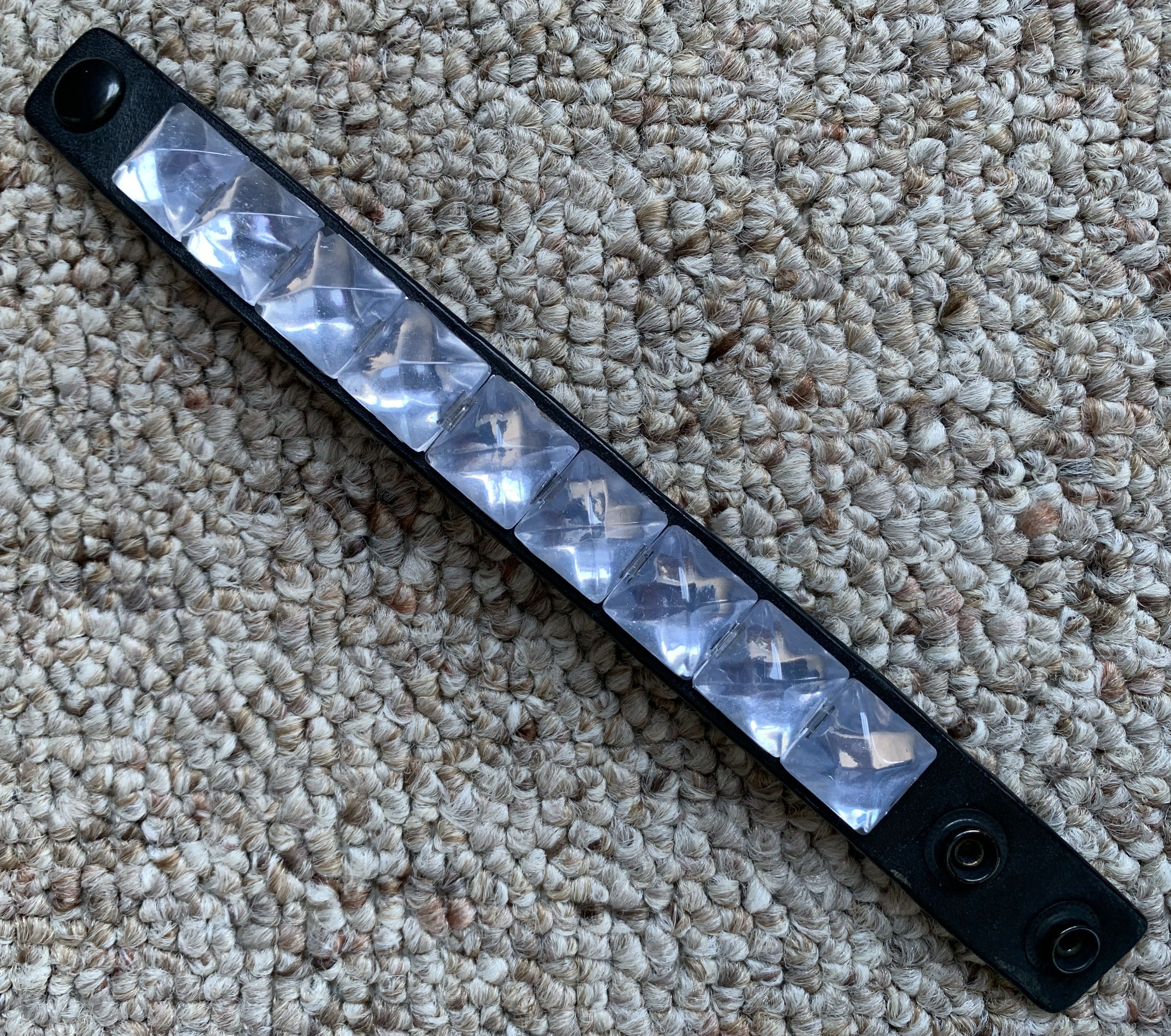 Number (N)ine SS06 Number (N)ine Crystal Studded Leather Bracelet Size ONE SIZE - 3 Thumbnail