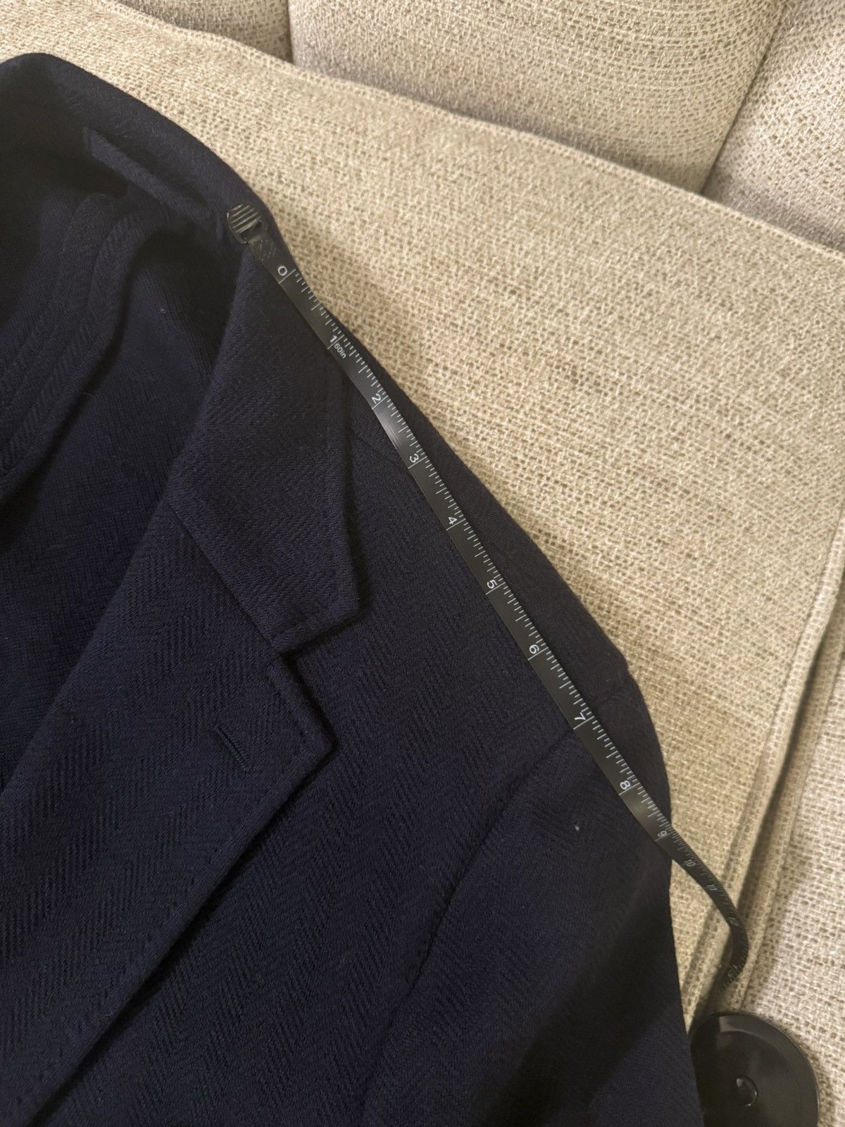 Drake's Drakes Navy Herringbone jacket blazer Size 46R - 23 Thumbnail
