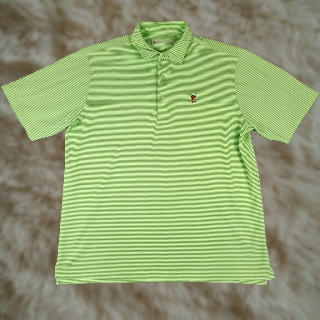 Vintage Donald Ross Polo Shirt Mens M Green Striped Golf Casual Short Sleeve Polo Shirt Mens Green Striped Casual Golf Size US M / EU 48-50 / 2 - 1 Thumbnail