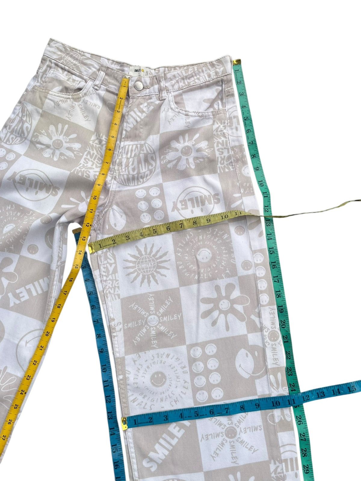 Designer × H&M Smiley x H&M AOP Denim Size 31" - 14 Thumbnail