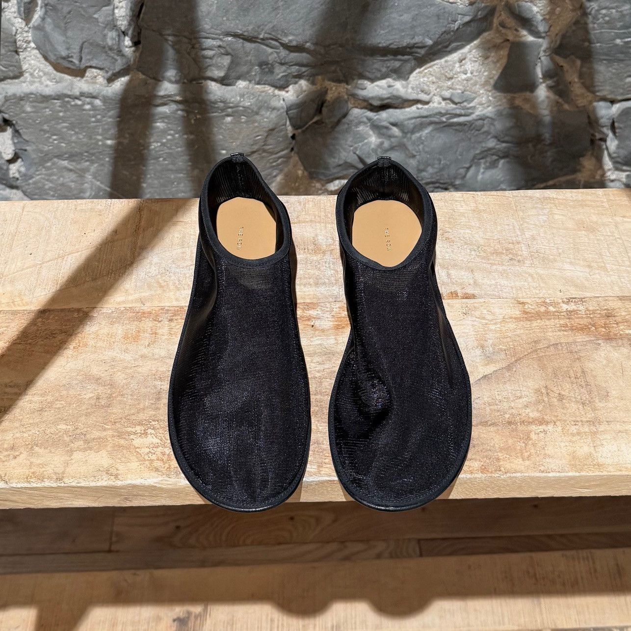 The Row The Row Black Sock Nylon Mesh Flats Size US 8 / IT 38 - 3 Thumbnail