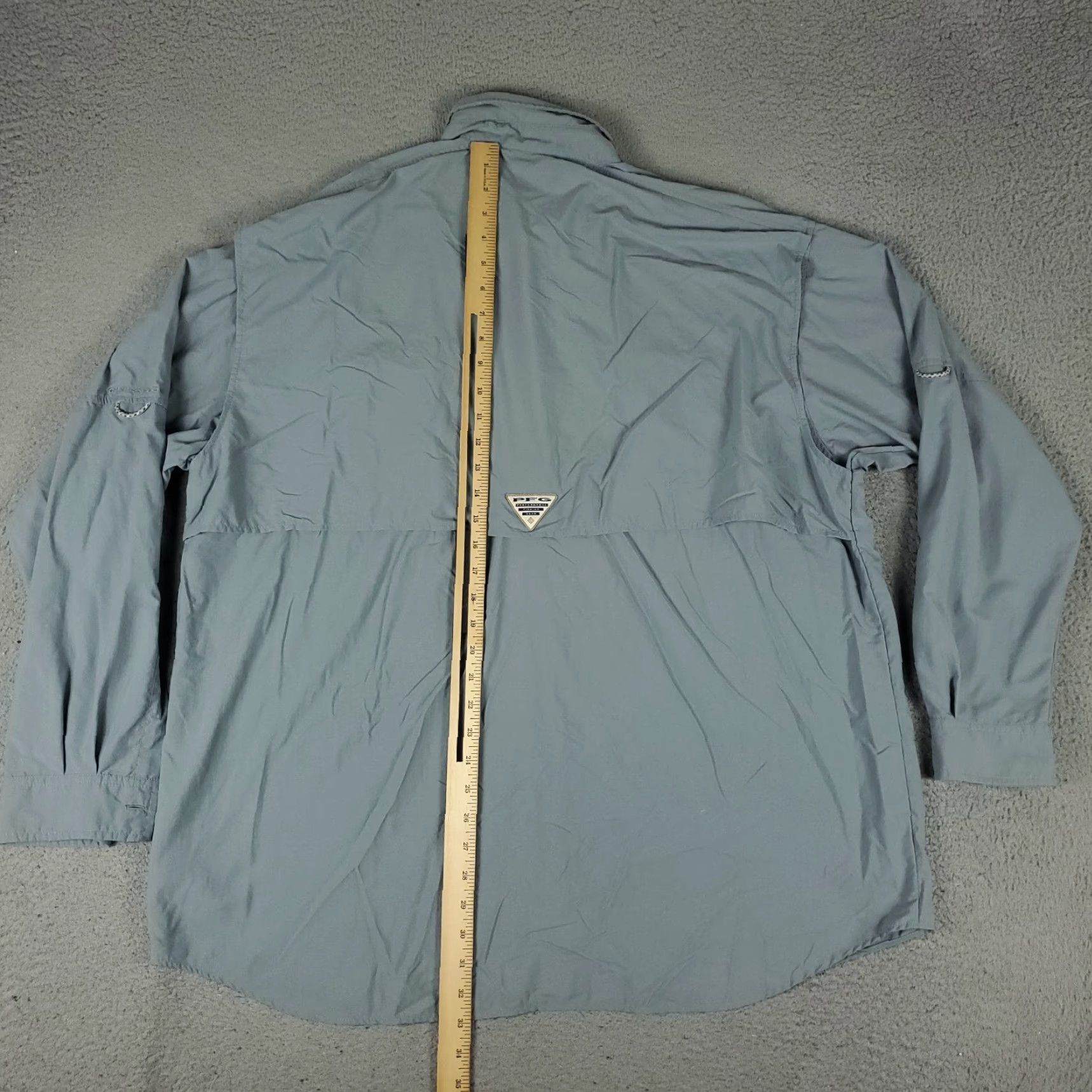 Vintage Columbia Shirt Mens XL Blue Nylon Vented Fishing Button Up Long Sleeve Size US XL / EU 56 / 4 - 5 Thumbnail