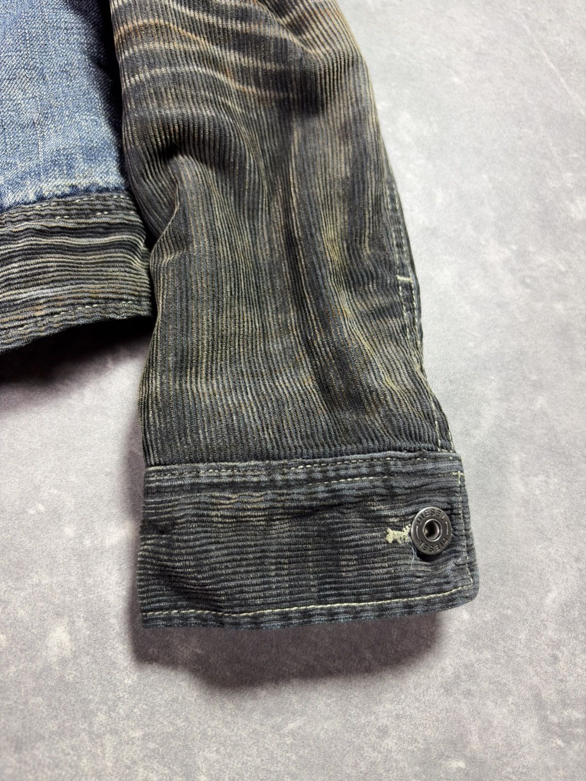 Diesel 00s Diesel Corduroy Racing Moto Cropped Denim Jacket M S Size M / US 6-8 / IT 42-44 - 6 Thumbnail