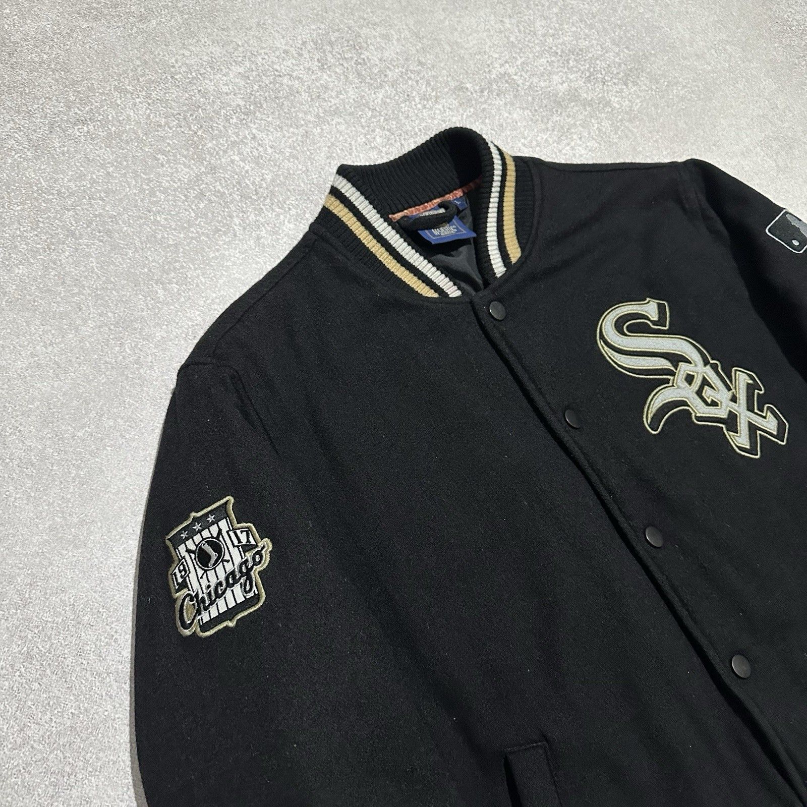 MLB × Majestic × Vintage Whitesox Cooperstown Majestic Bomber MLB Baseball Jacket Size US L / EU 52-54 / 3 - 4 Thumbnail