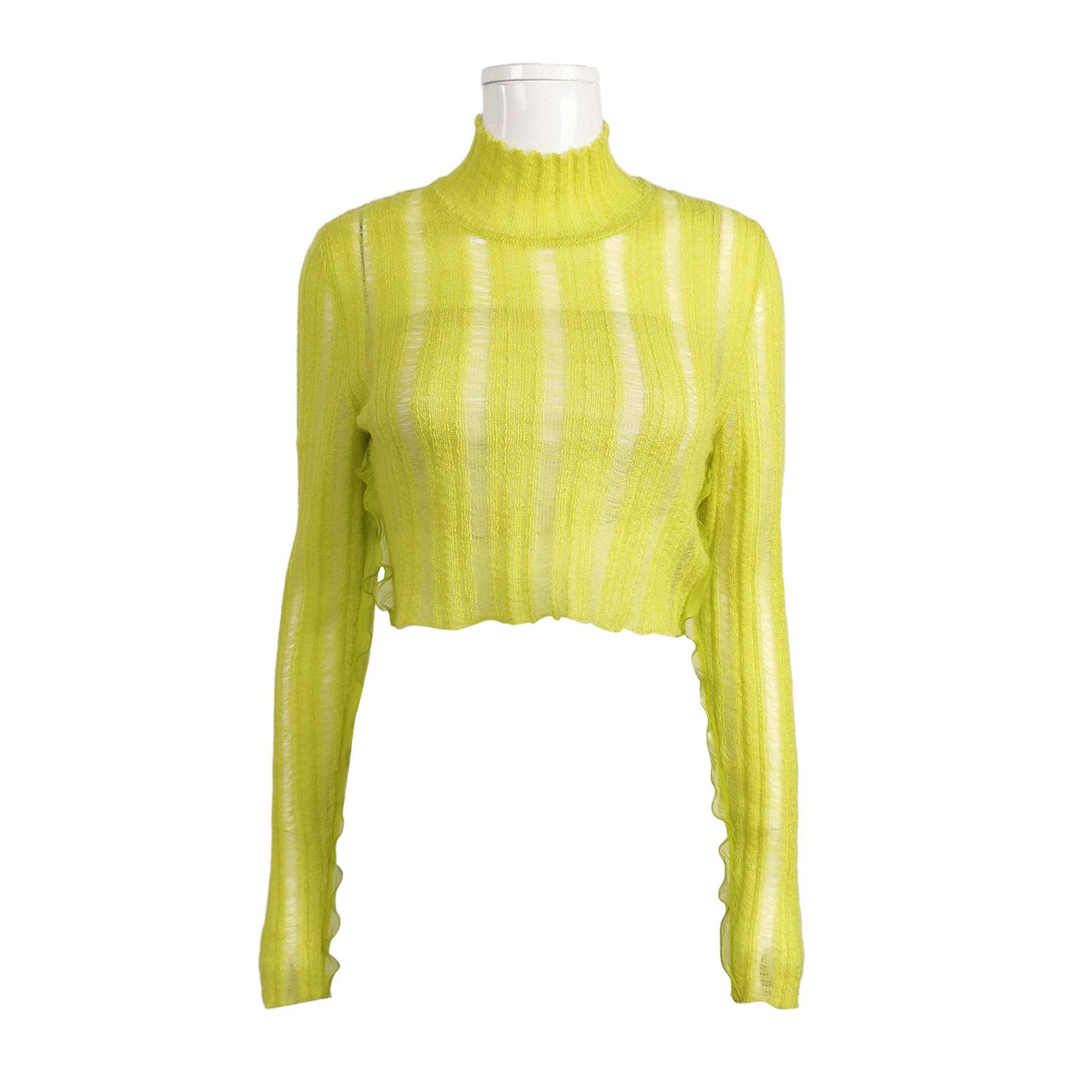 Fendi Fendi Mohair Blend High Neck Knit Top Size IT 38 Size XS / US 0-2 / IT 36-38 - 1 Thumbnail