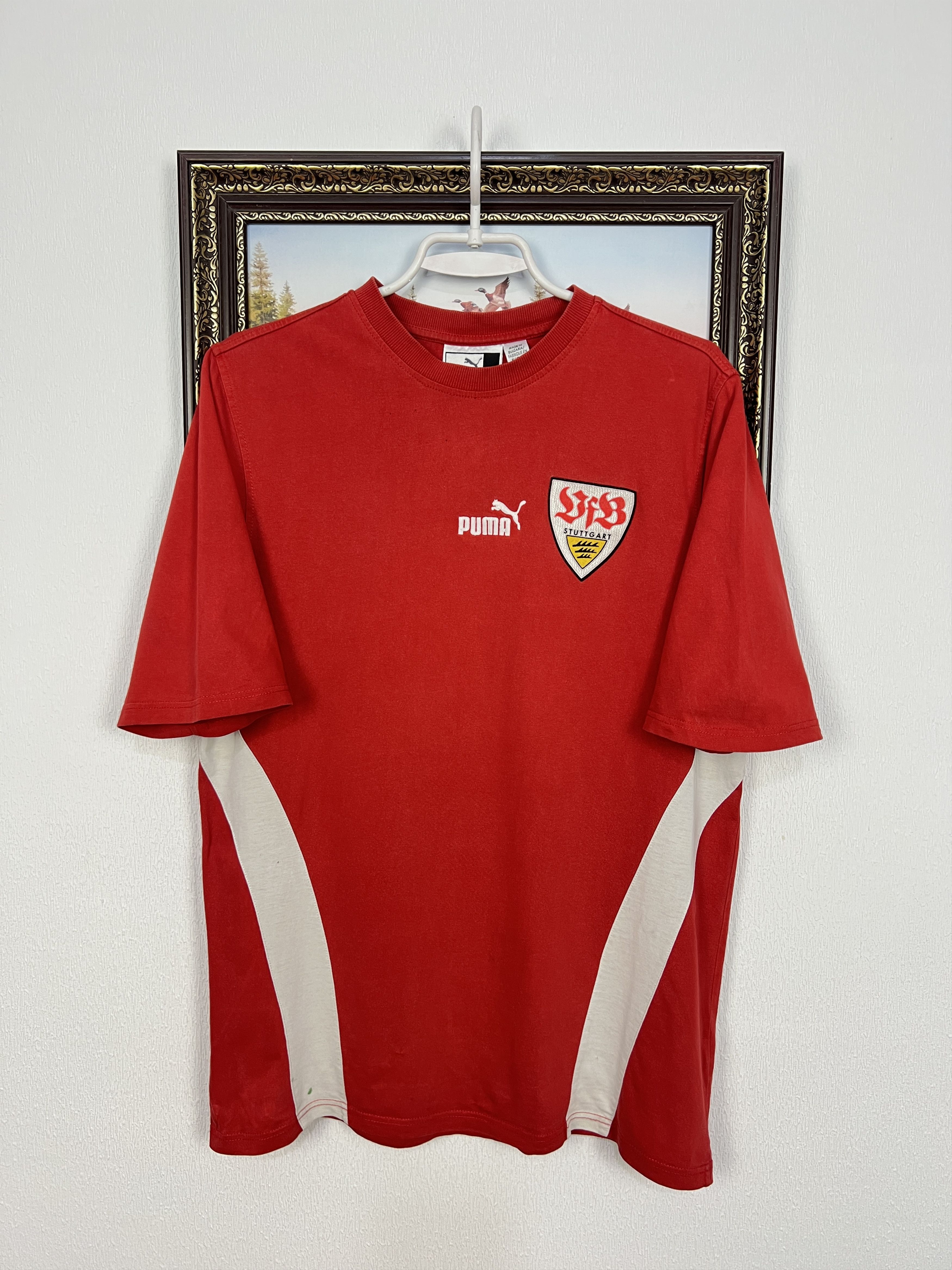 Puma Vintage Puma VfB Stuttgart Football Shirt Red Train Size US M / EU 48-50 / 2 - 1 Thumbnail