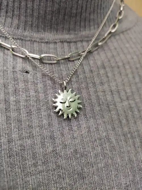Jewelry Sun Punk Necklace Chain Choker Size ONE SIZE - 3 Thumbnail