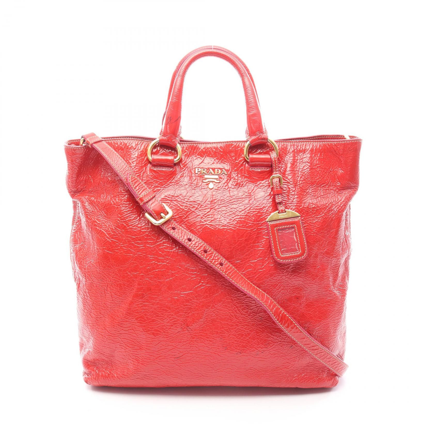 Prada Prada Prada Patent Leather Tote Bag Leather Tote Bag DUTY FREE for USA Size ONE SIZE - 1 Thumbnail